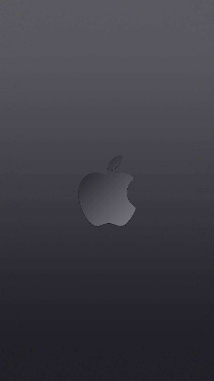 Mat Siyah Apple Logosu iPhone SE Duvar Kağıdı