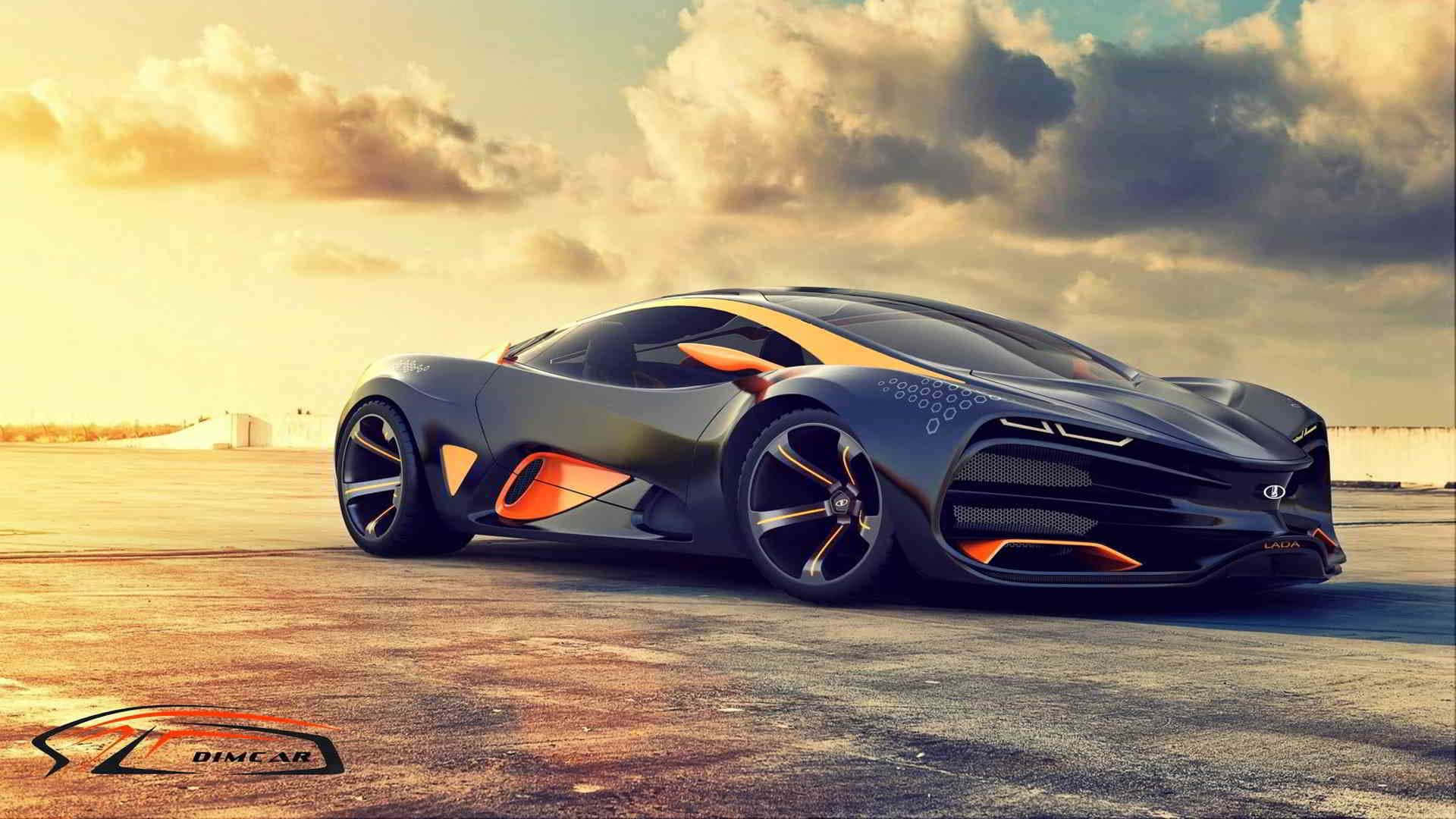 Mat Siyah Bugatti Araba Resmi Duvar Kağıdı