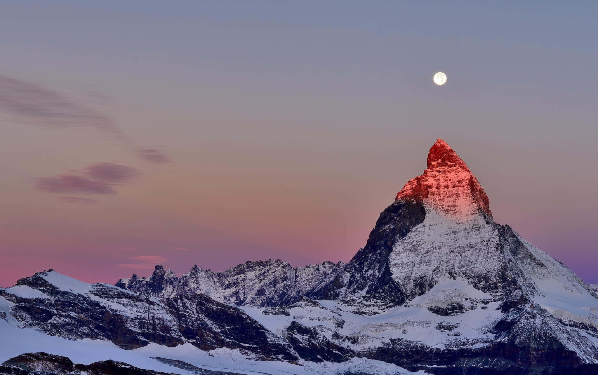 Matterhorn Ay'ı İşaret Ediyor Duvar Kağıdı