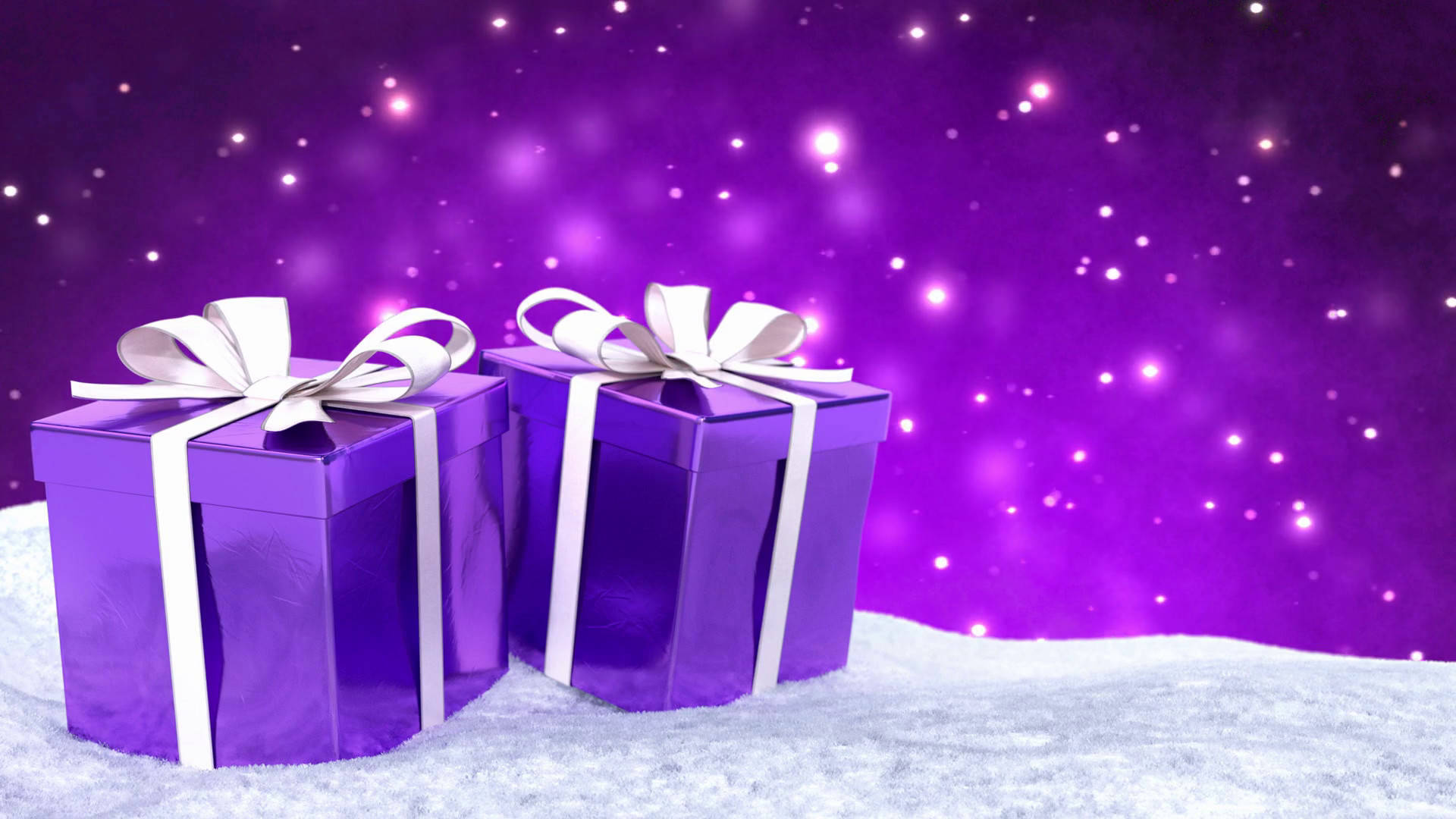 Mauve Renkli Noel Hediyeleri Duvar Kağıdı