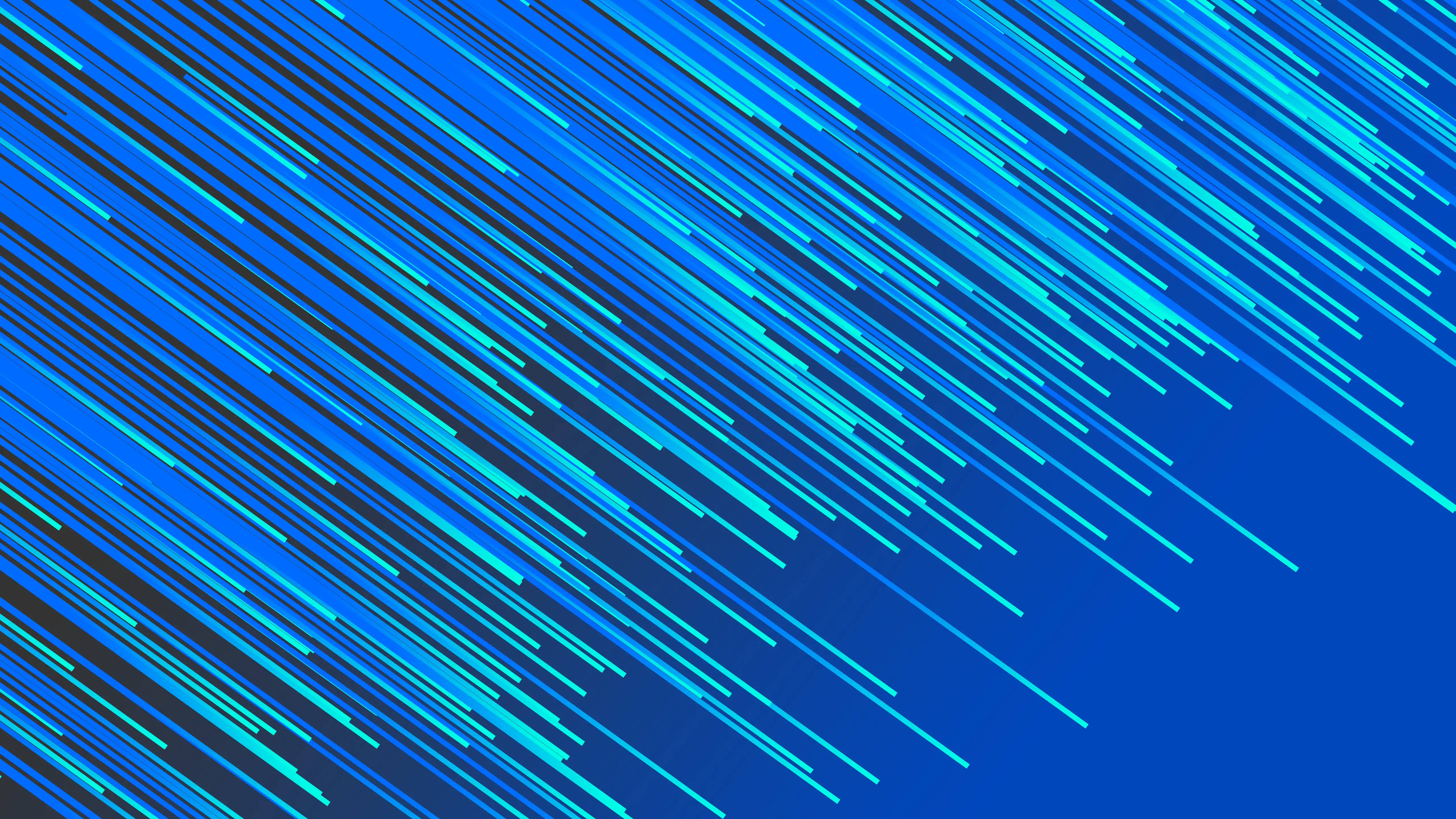 Mavi 4K Minimalist Meteor Yağmuru Duvar Kağıdı