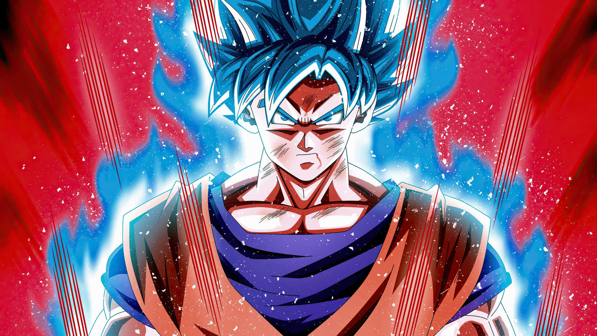 Mavi Anime Goku Ultra Instinct Duvar Kağıdı