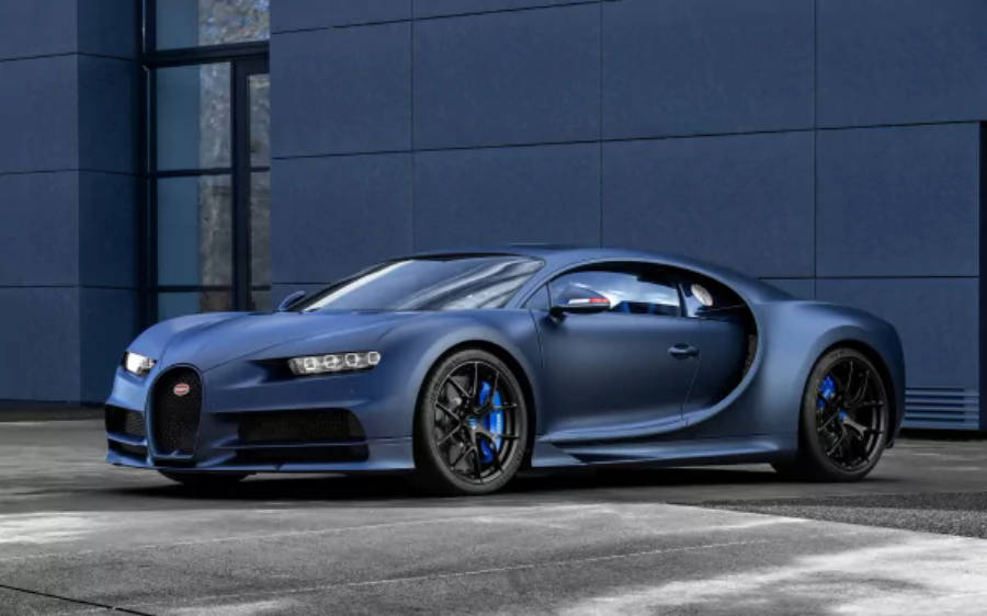 Mavi Bugatti Chiron 4K Duvar Kağıdı