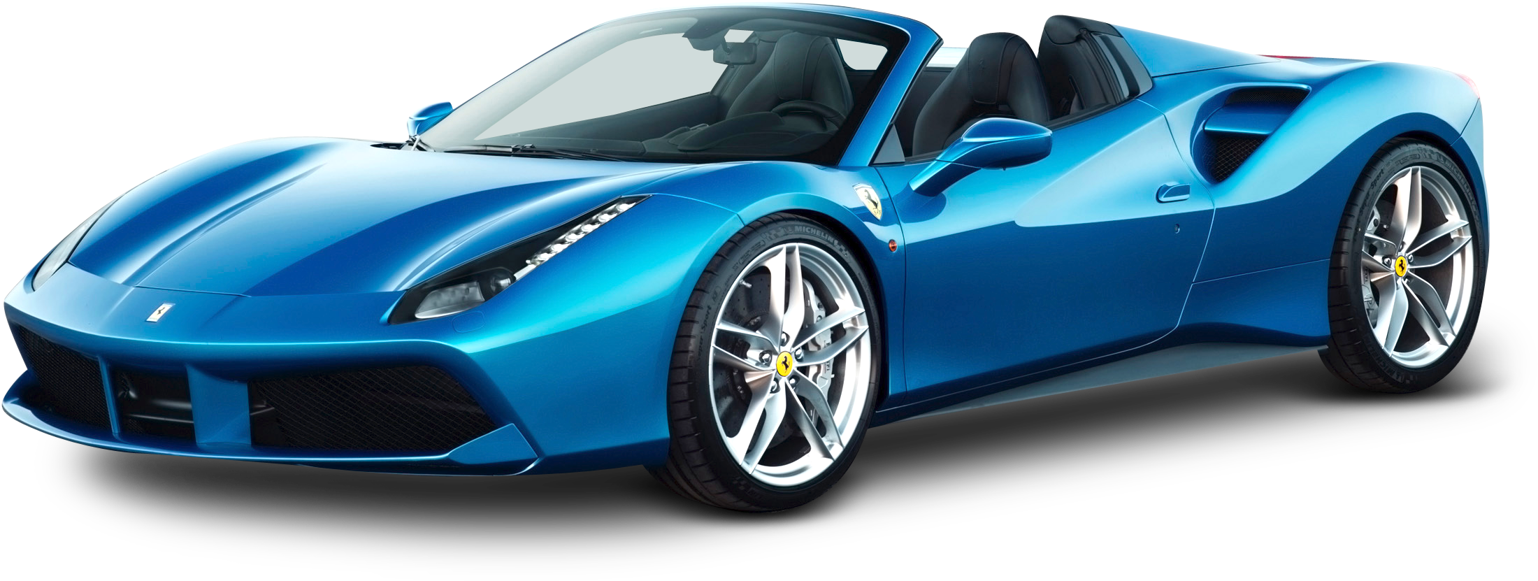 Mavi Ferrari Spor Araba Profili Duvar Kağıdı