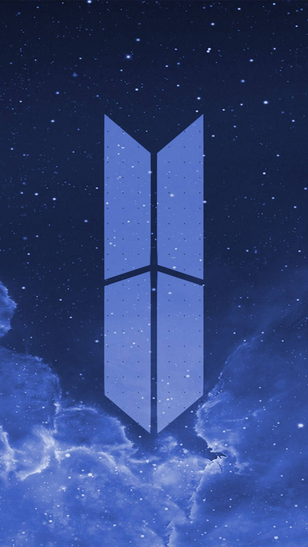 Mavi Galaksi BTS Logosu Duvar Kağıdı