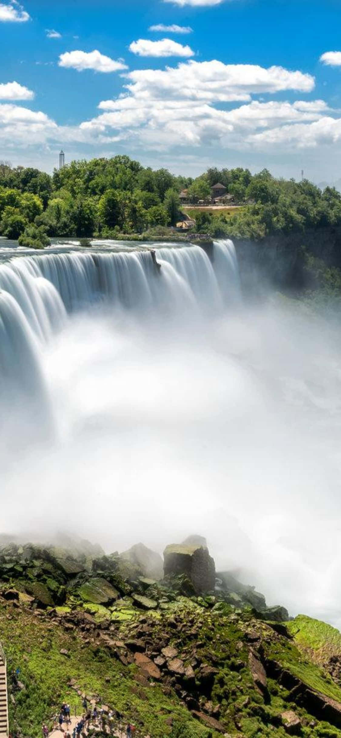 Mavi Gökyüzü iPhone X Niagara Şelalesi Duvar Kağıdı