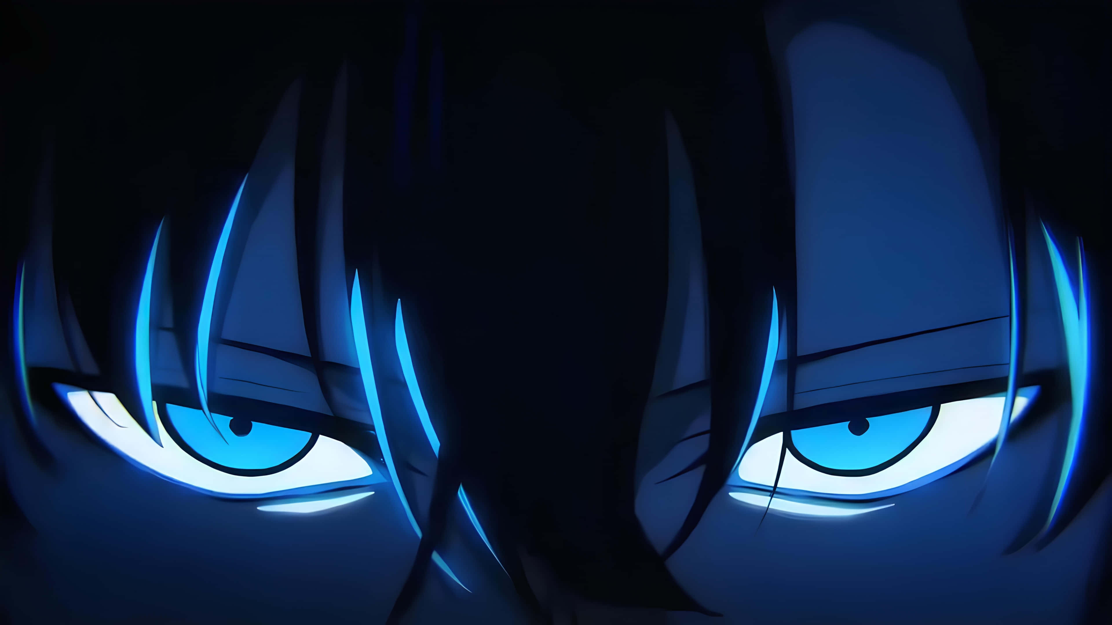 Mavi Gözlü Anime Çocuğun Yakın Portresi Duvar Kağıdı