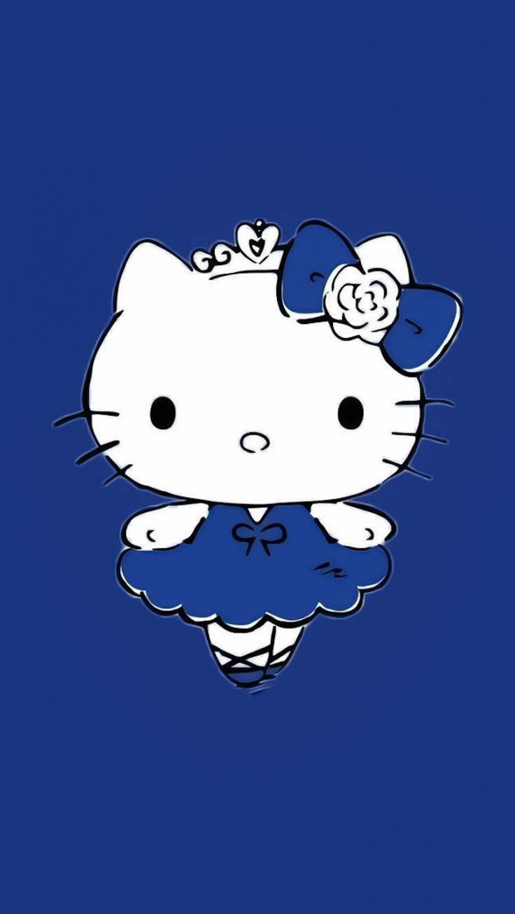 Mavi Hello Kitty Estetiği Duvar Kağıdı