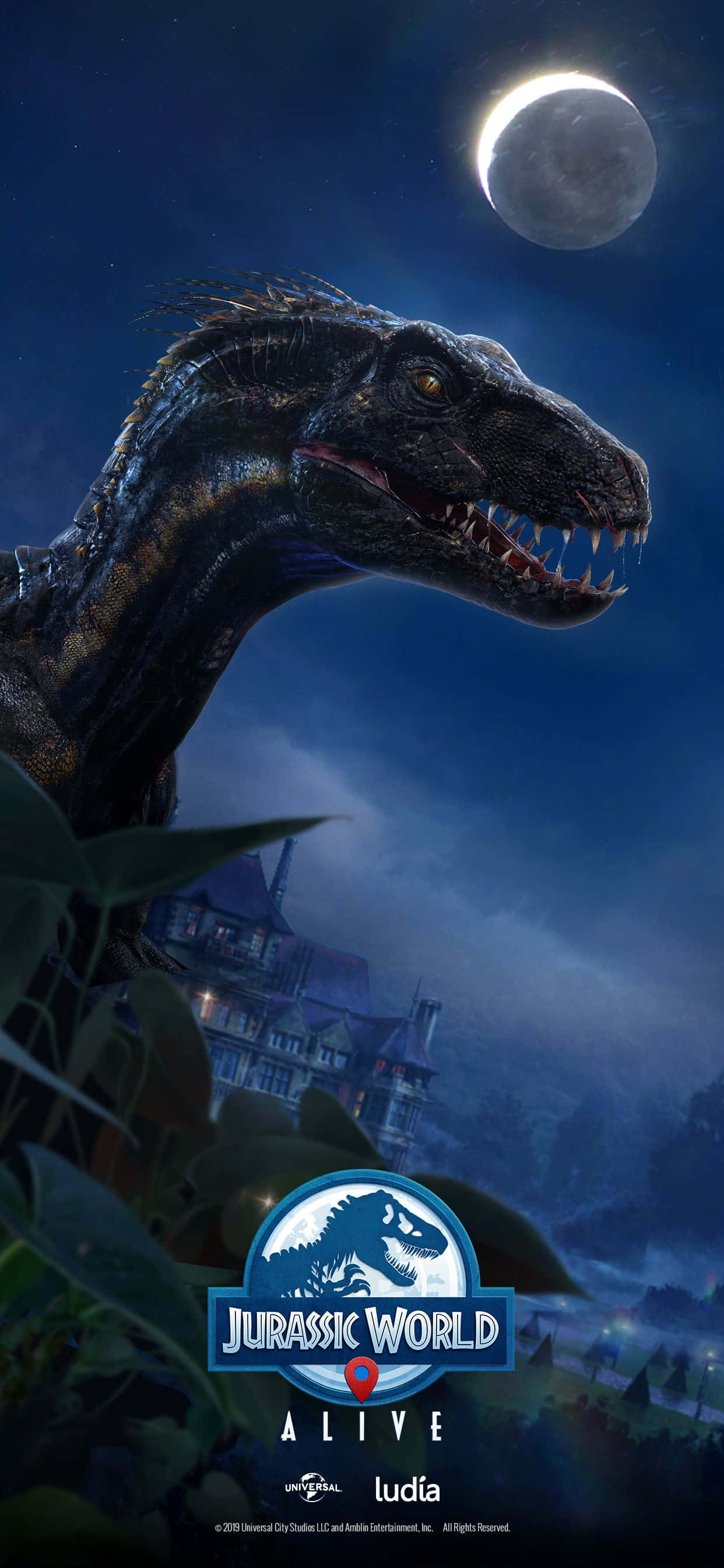Mavi Jurassic World Gecesi Duvar Kağıdı