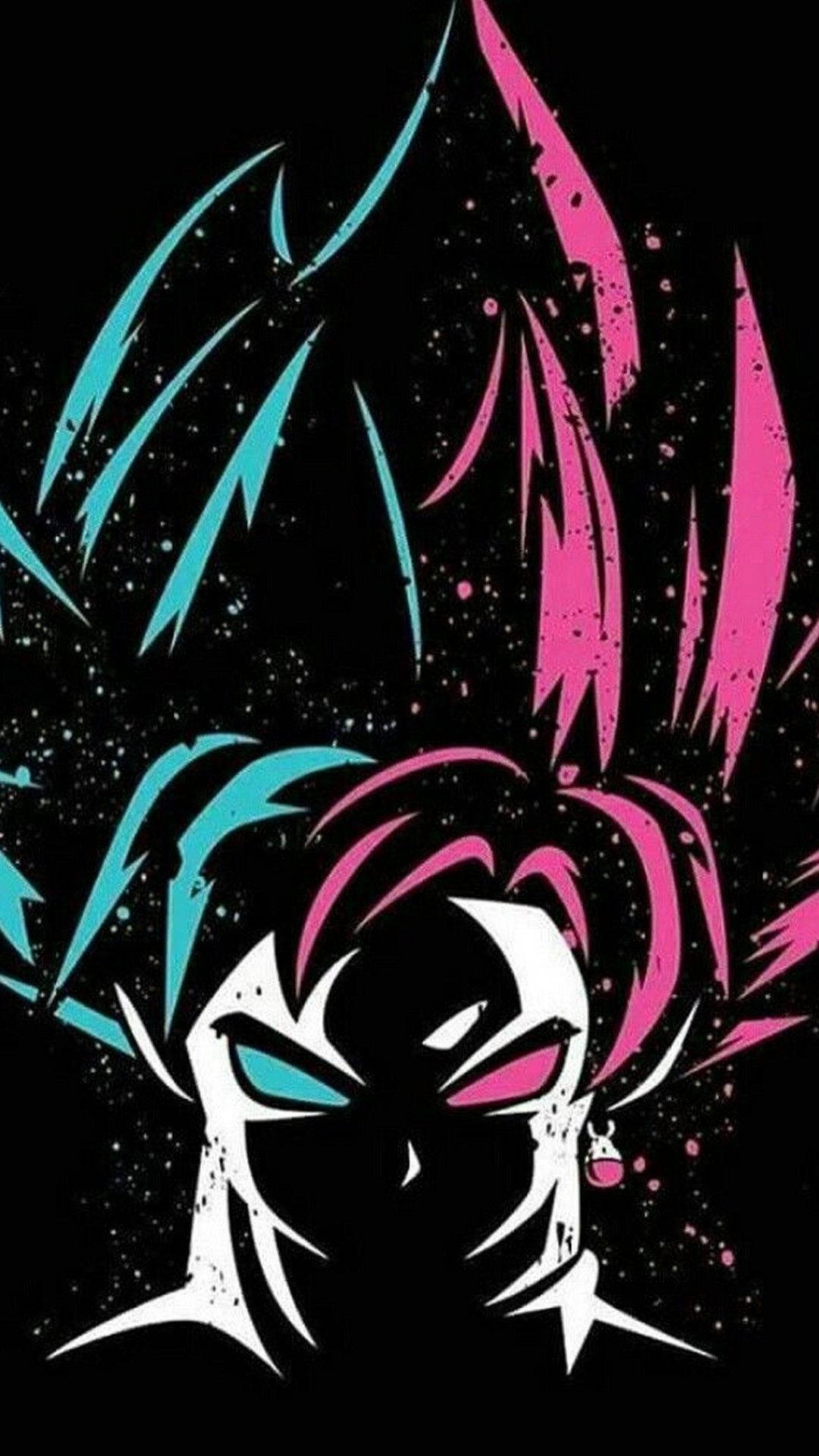 Mavi Kırmızı Goku Black iPhone Duvar Kağıdı
