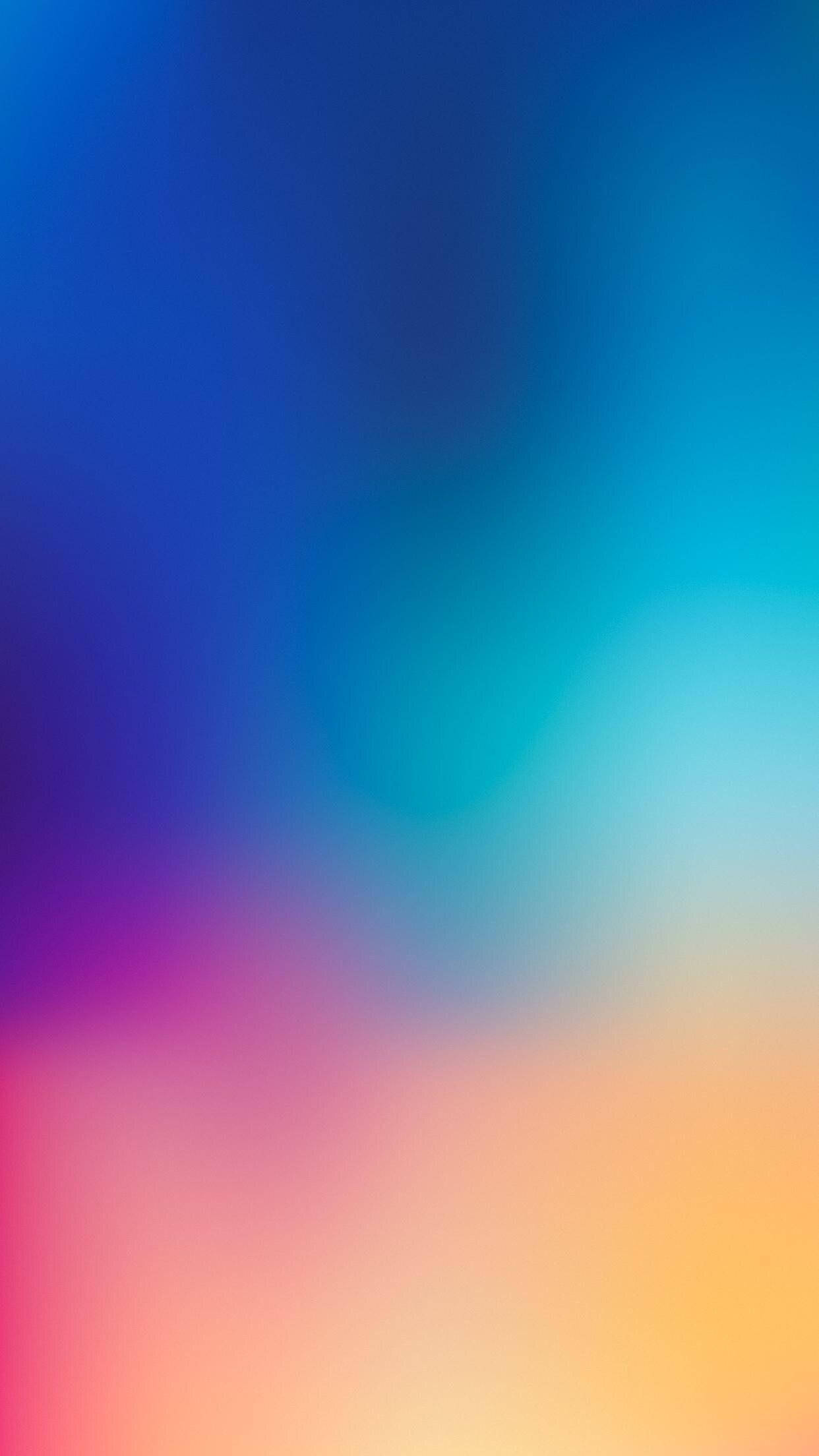 Mavi Turuncu Bulanık Gradyan iPhone Duvar Kağıdı