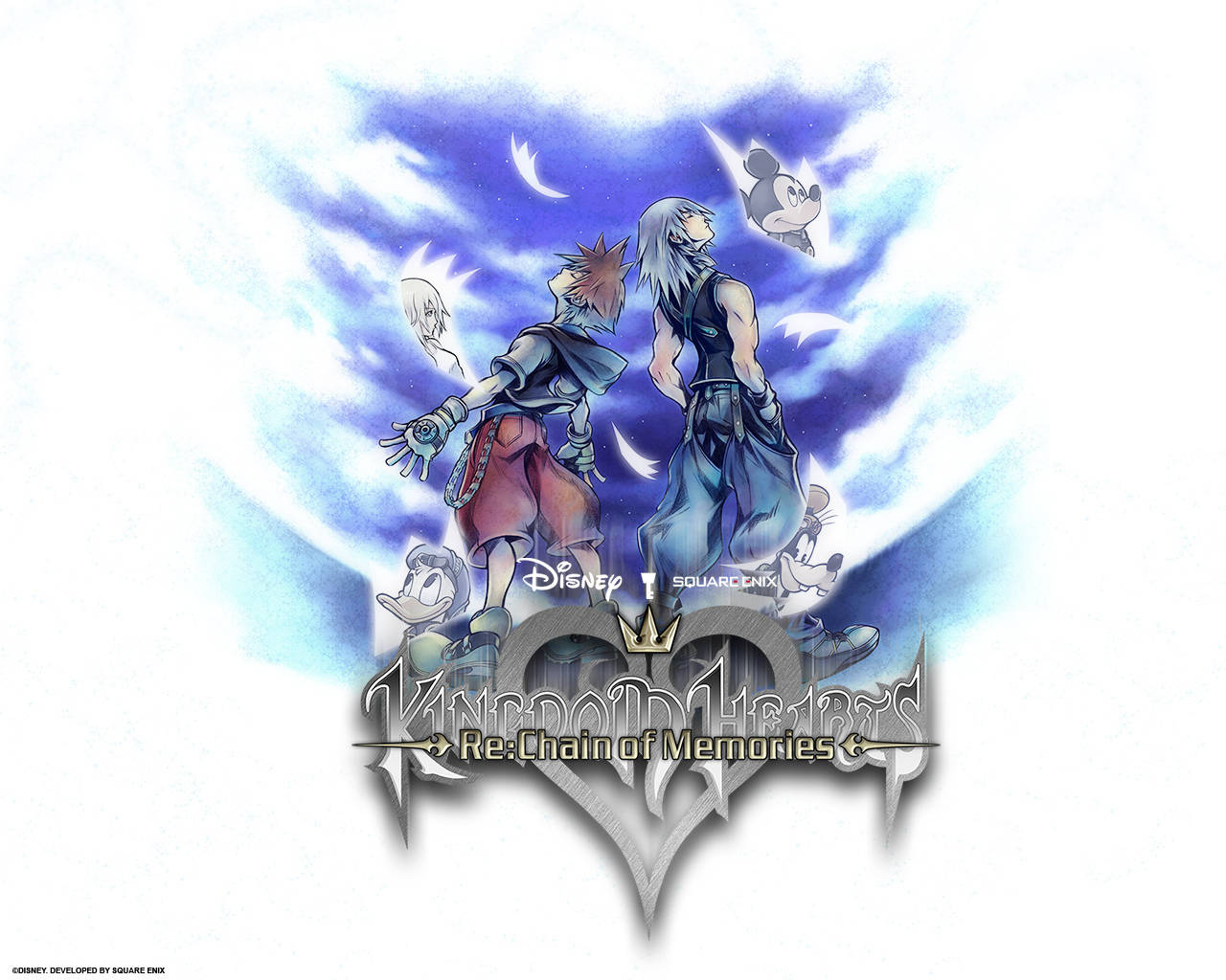 Mavi Ufuk Çizgisi ve Kingdom Hearts Logosu Duvar Kağıdı