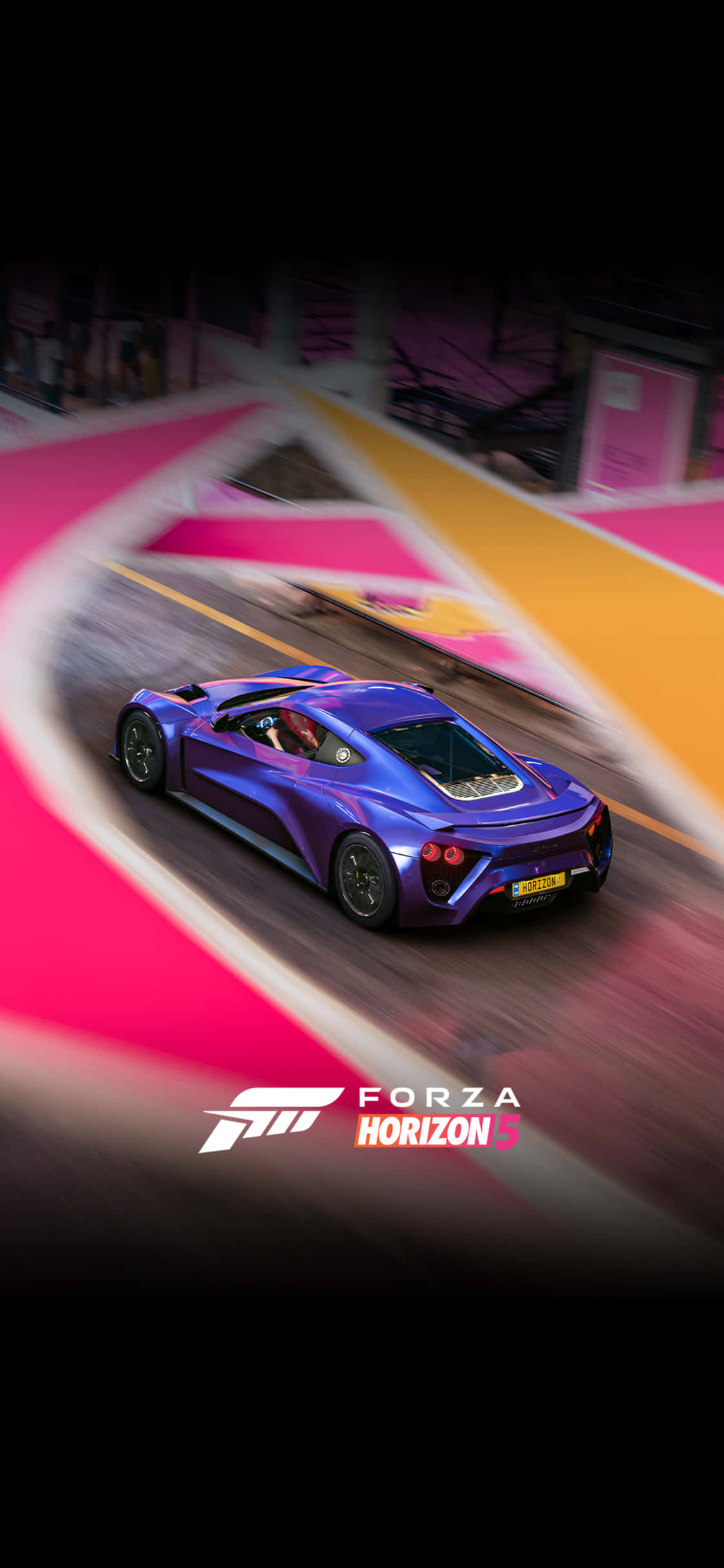 Mavi Zenvo iPhone X Forza Motorsport 7 Arka Planı Duvar Kağıdı