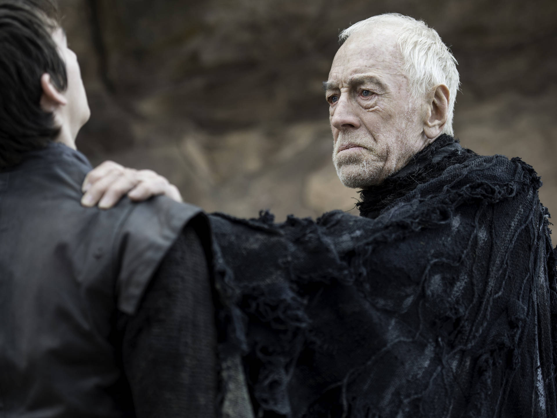 Max Von Sydow Bran Stark'ı Tutuyor — Game of thrones GIF Duvar Kağıdı