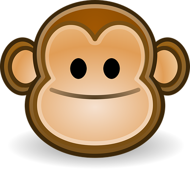 Maymun Emojisi Grafik Duvar Kağıdı