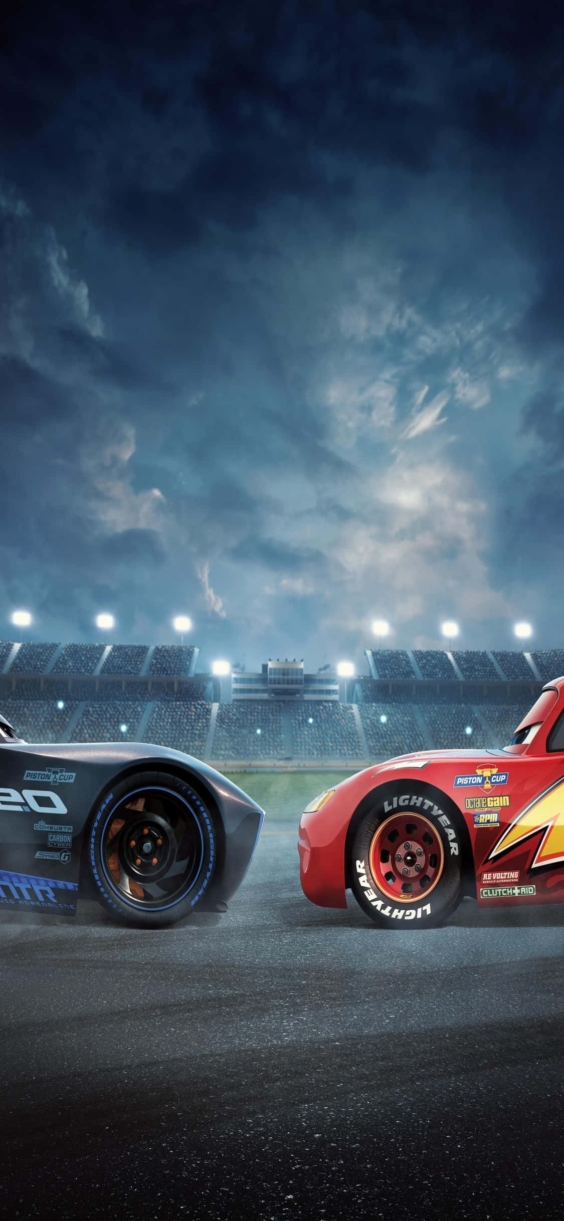 McQueen ve Jackson Storm iPhone X Arabalar Duvar Kağıdı
