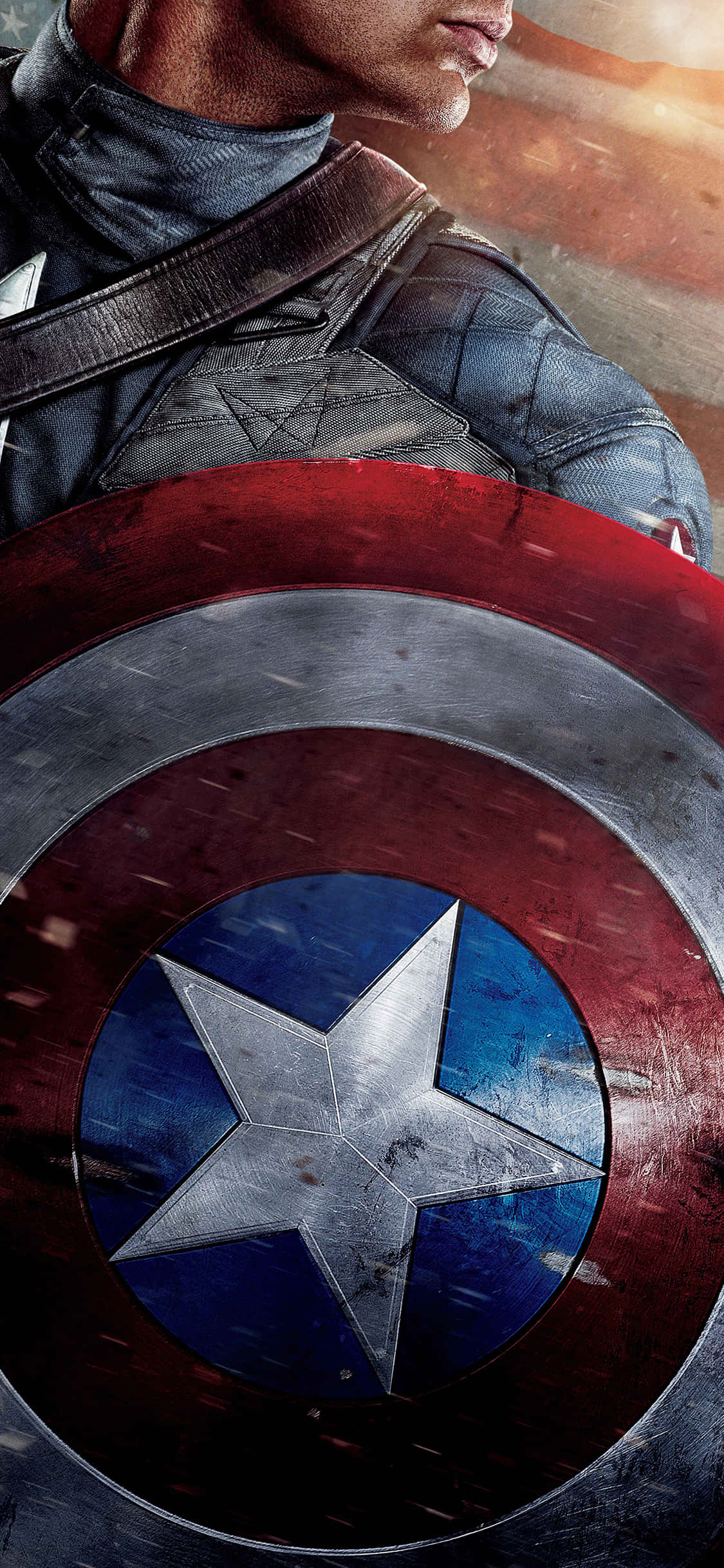 MCU Kahramanı Kaptan Amerika Kalkanı Arka Planı Duvar Kağıdı