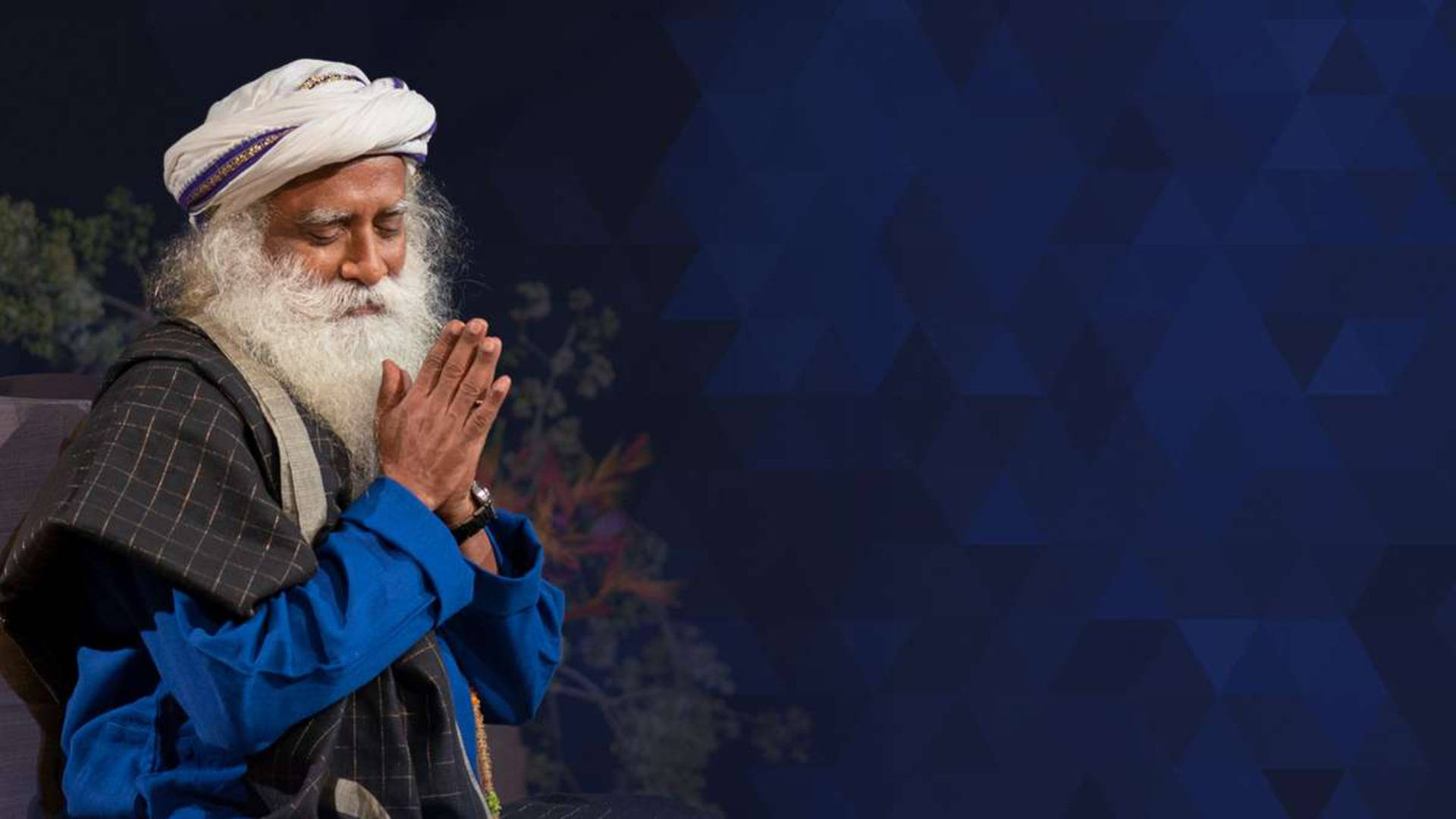 Meditasyon Yapan Sadhguru Başlığı Duvar Kağıdı