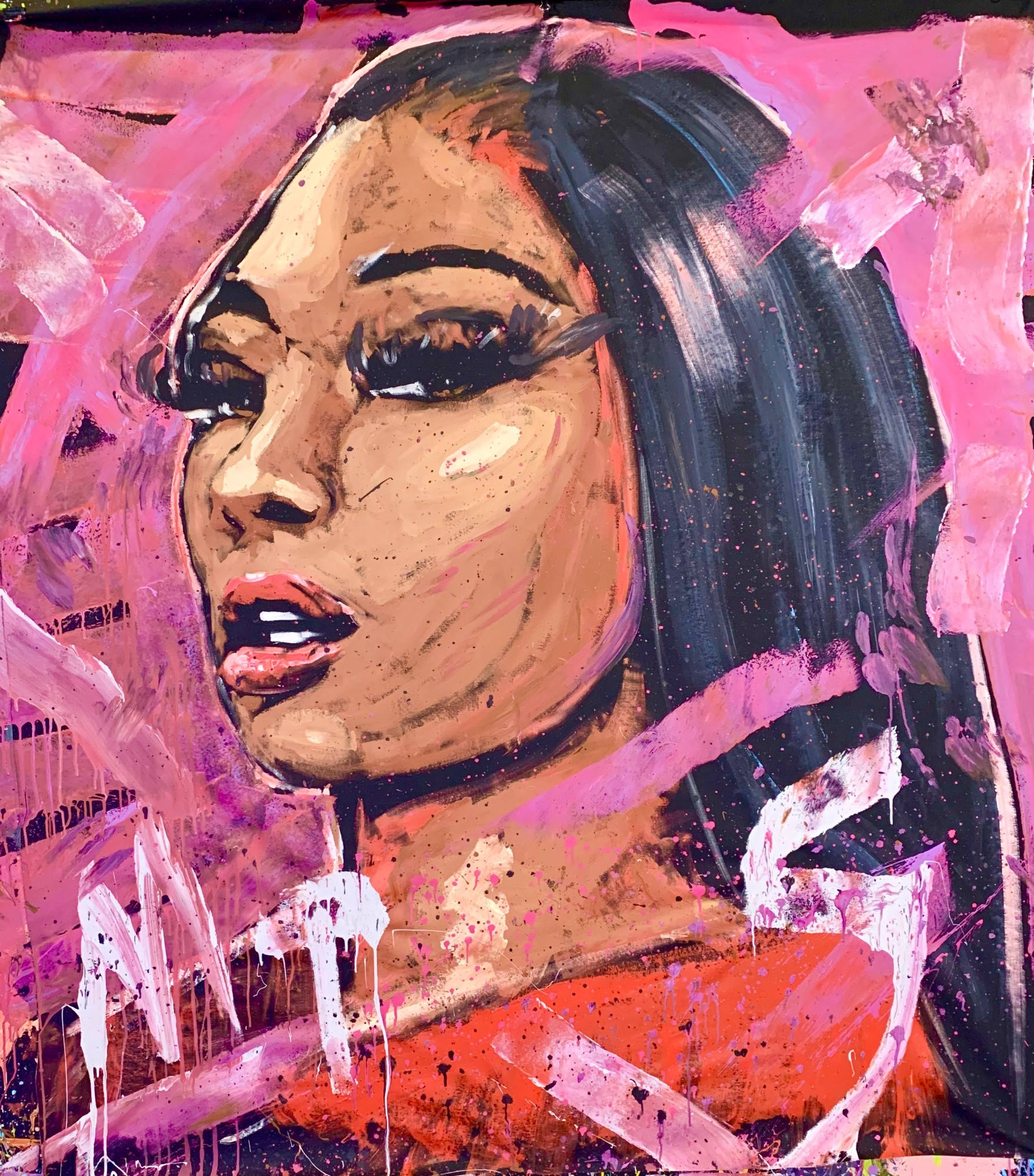 Megan Thee Stallion Tablosu Duvar Kağıdı