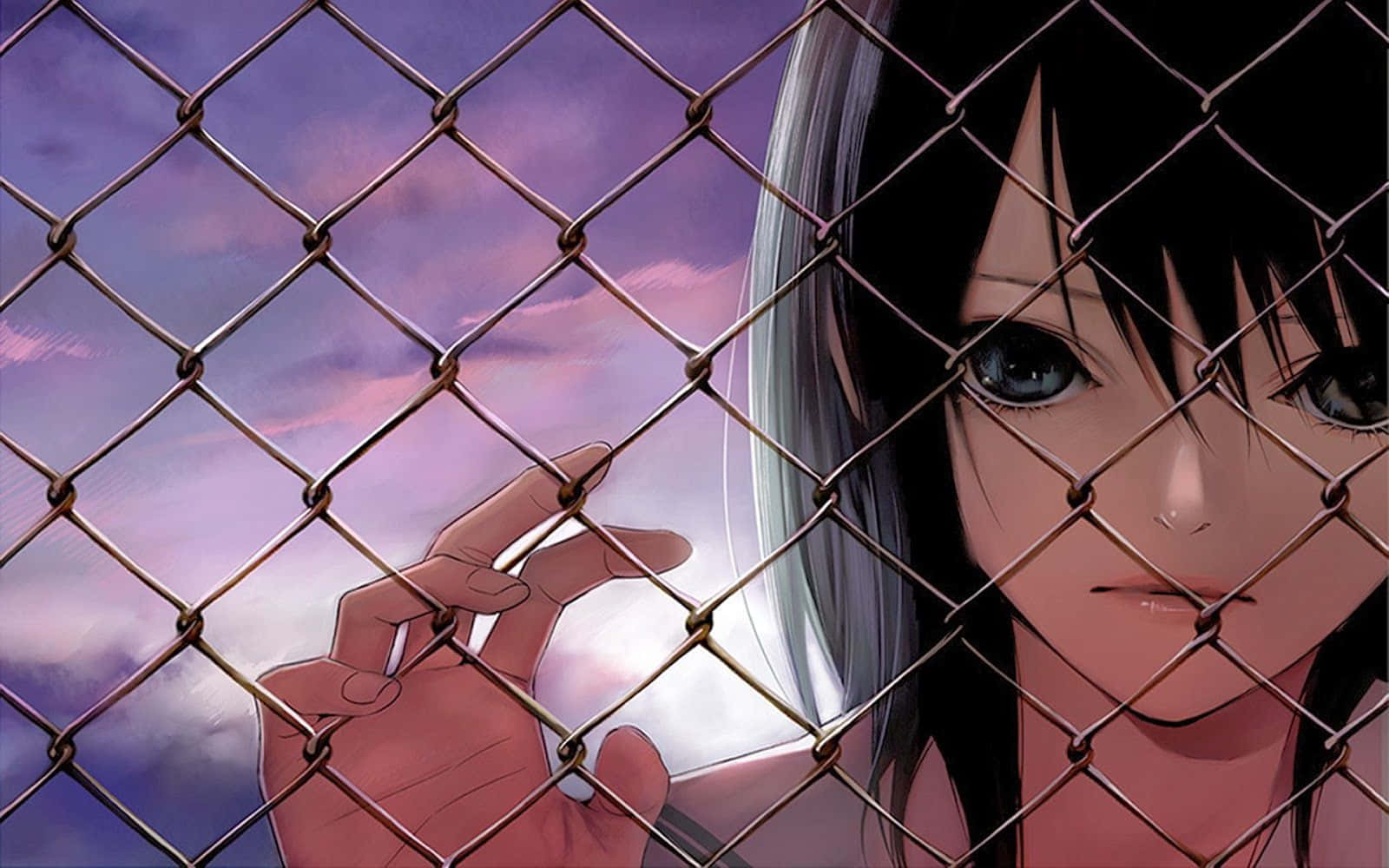 Melankolik Bakan Anime Kız Estetiği Duvar Kağıdı