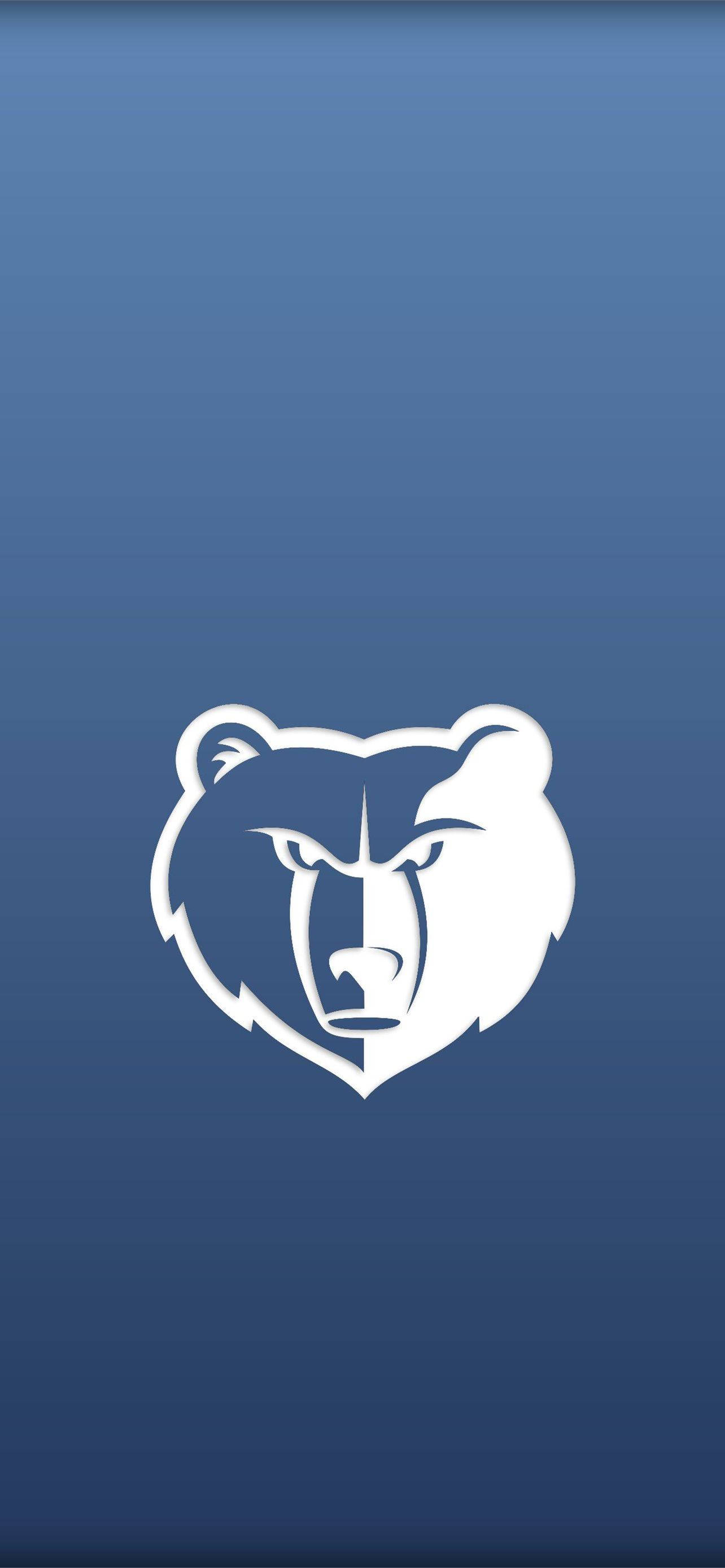 Memphis Grizzlies Beyaz Logo Duvar Kağıdı