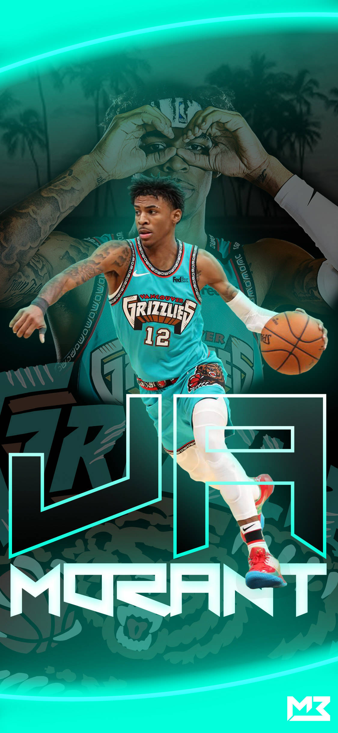 Memphis Grizzlies Ja Morant Posteri Duvar Kağıdı