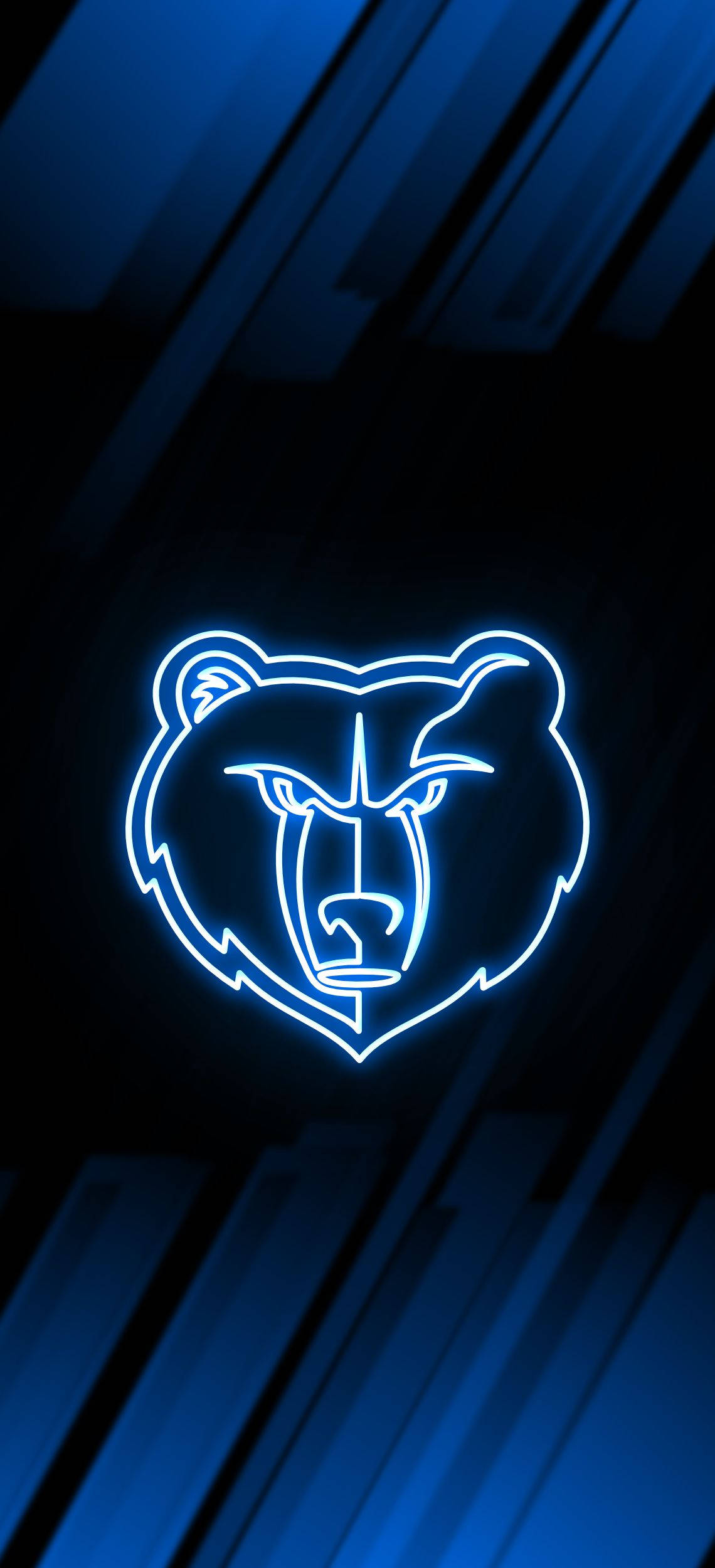 Memphis Grizzlies Neon Mavi Duvar Kağıdı