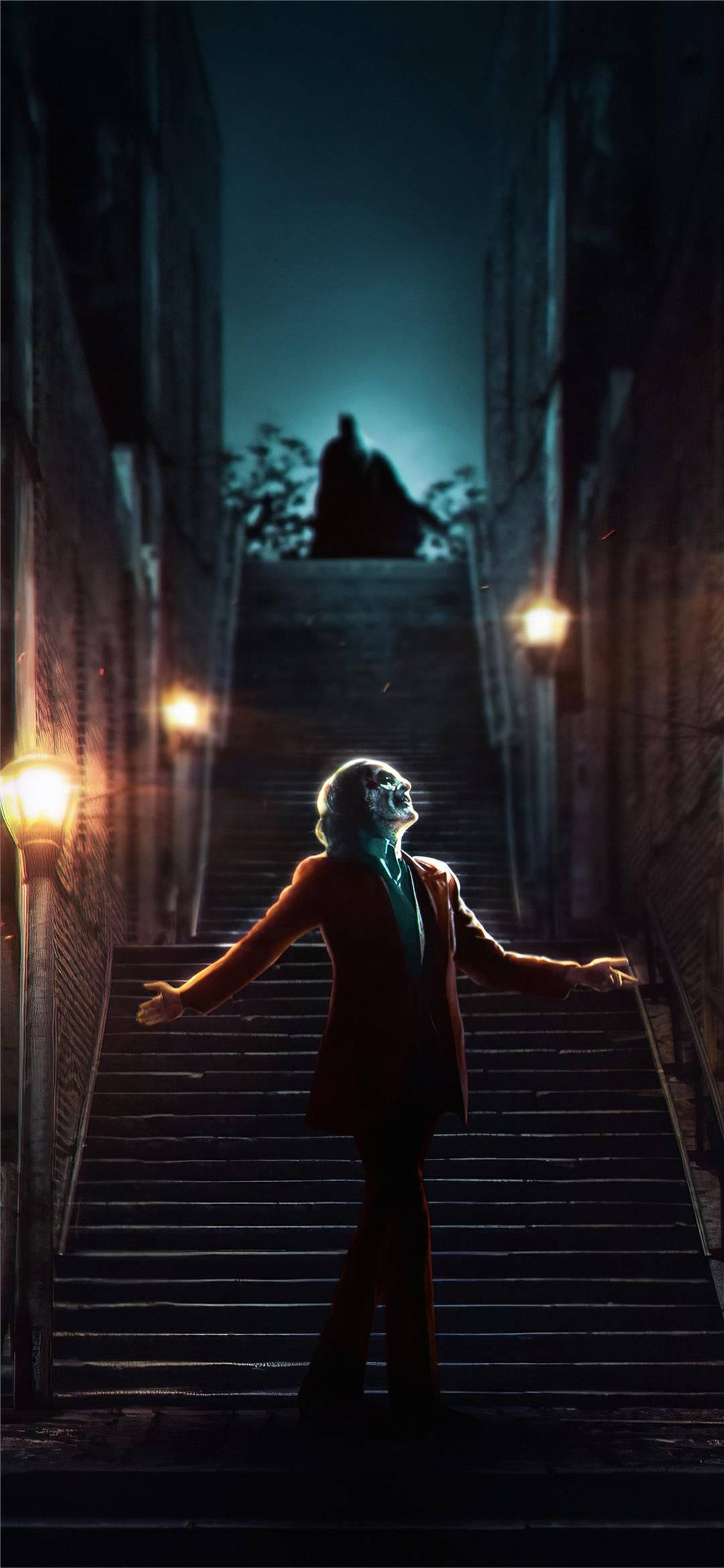 Merdivenlerde Dans Eden Palyaço Joker 2019 Duvar Kağıdı