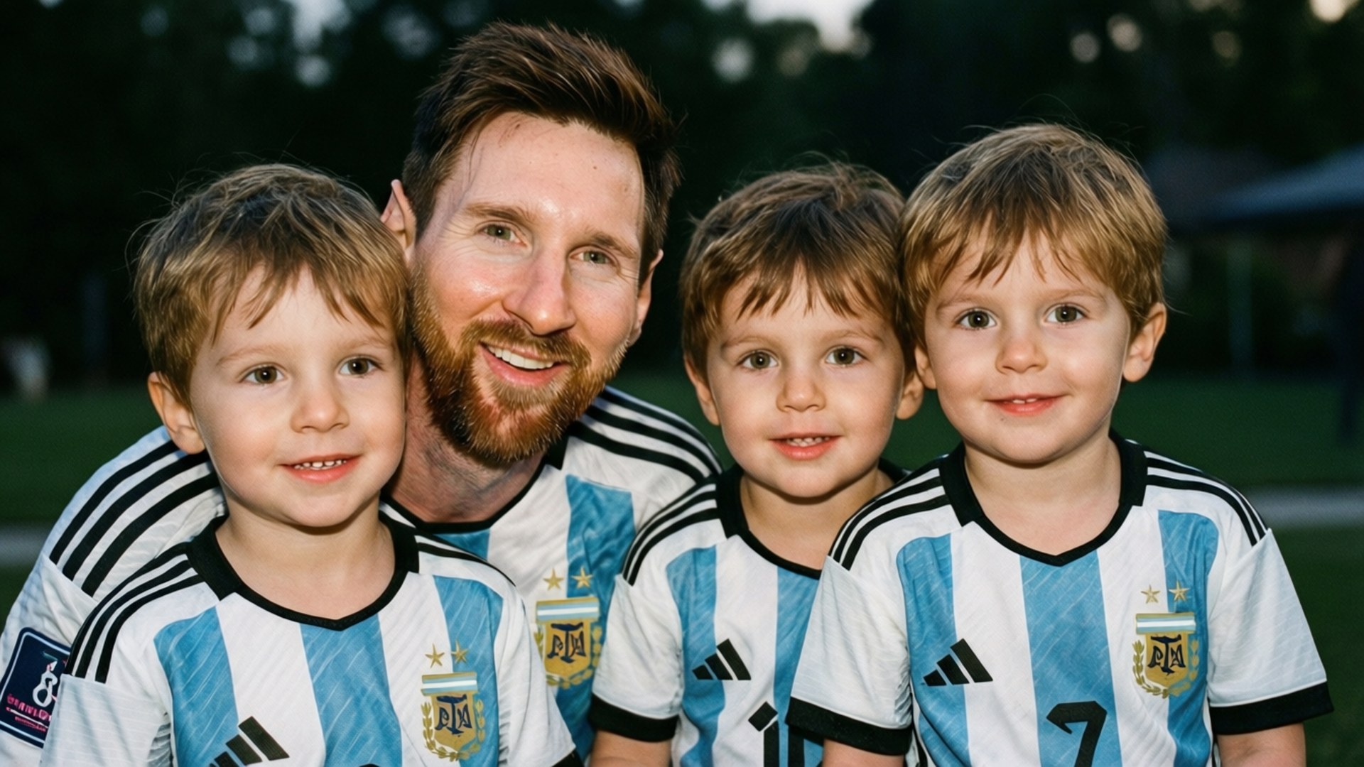 Messi Aile Portresi Duvar Kağıdı