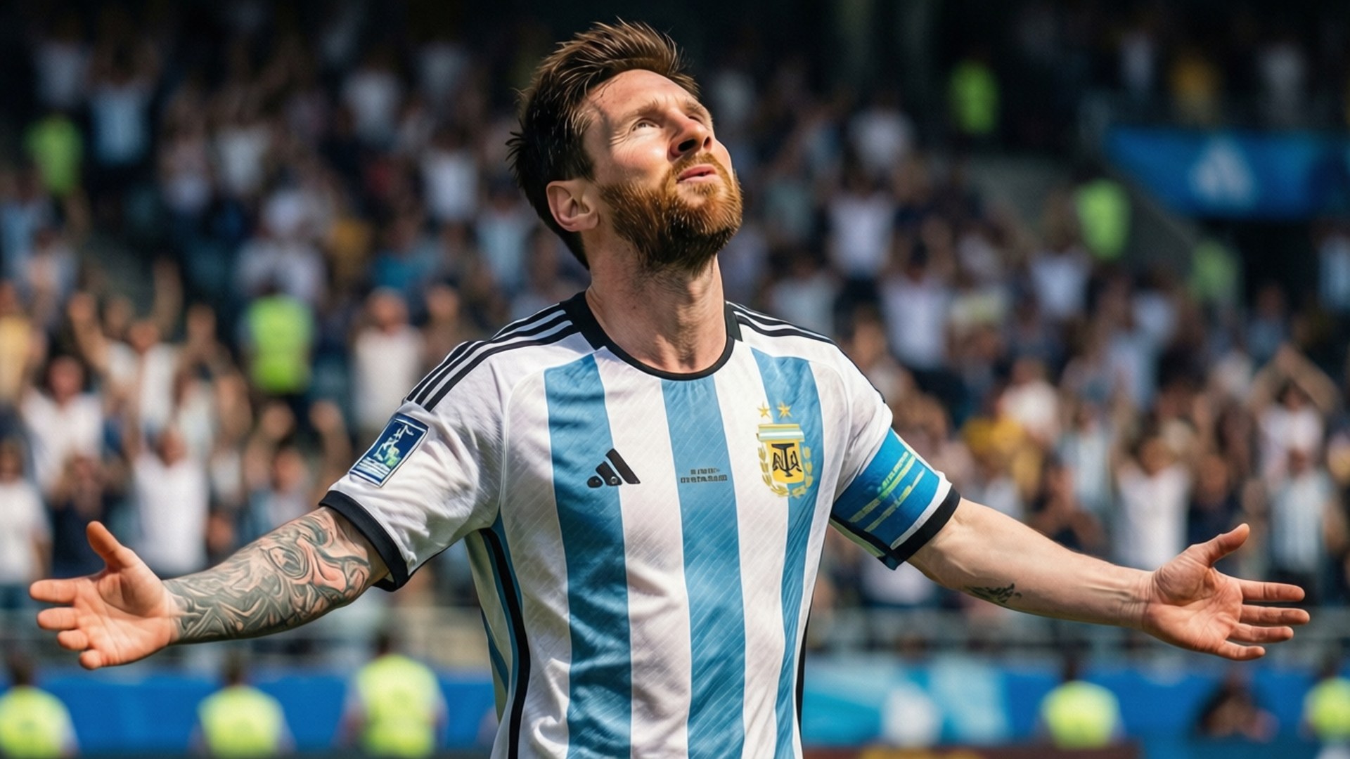 Messi Arjantin için seviniyor Duvar Kağıdı