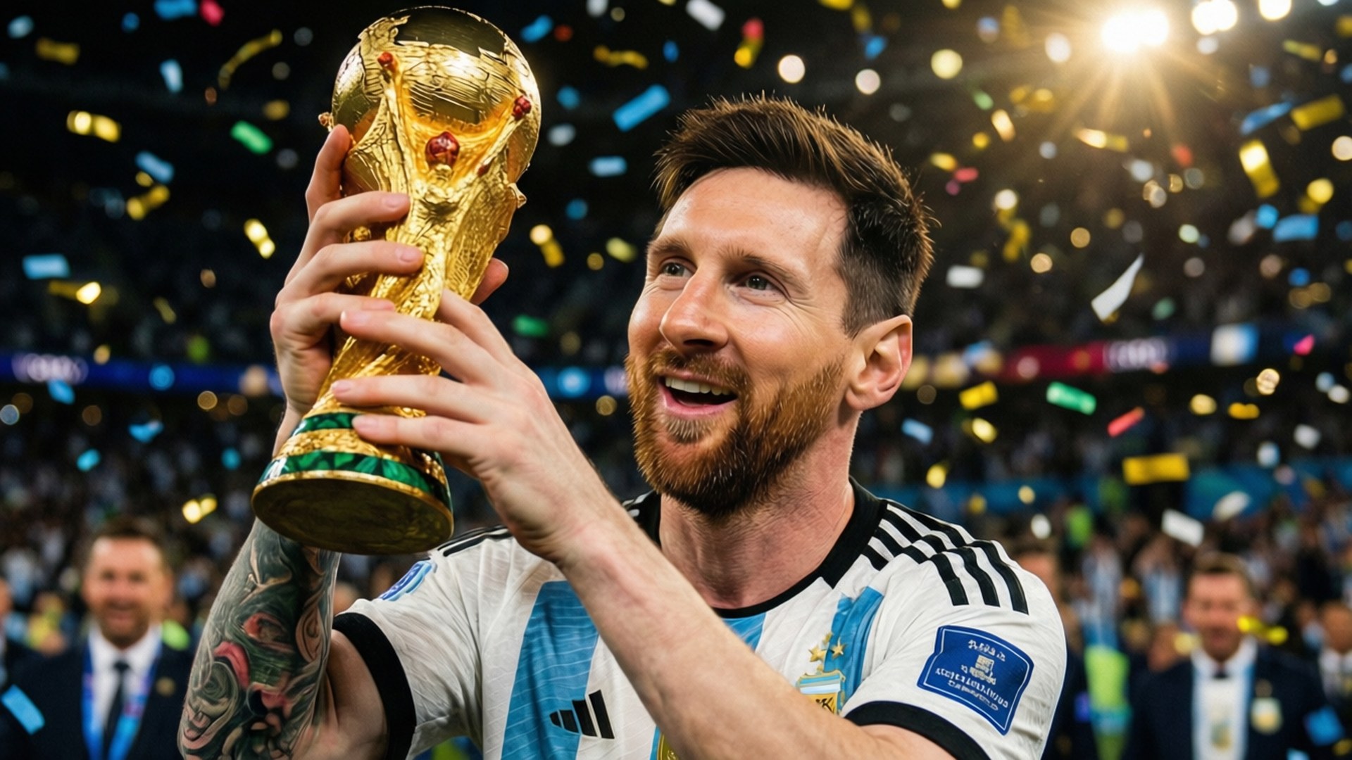 Messi'nin Dünya Kupası Zaferi Duvar Kağıdı