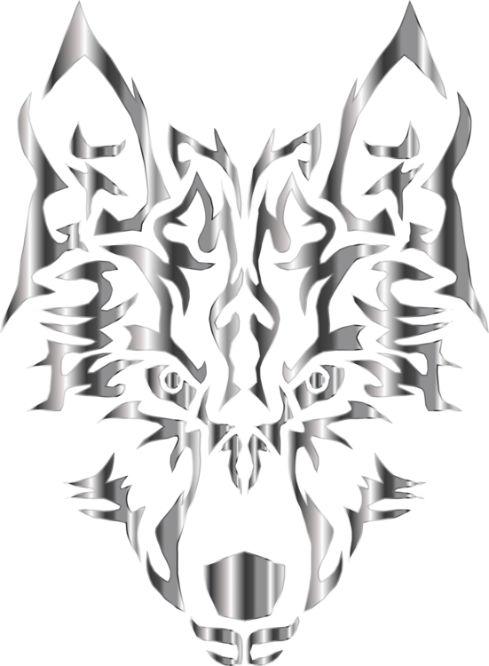 Metalik Kurt Logo Tasarımı Duvar Kağıdı