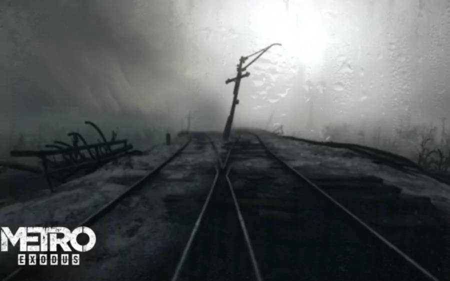 Metro Exodus Tren Rayları 3440x1440 Duvar Kağıdı