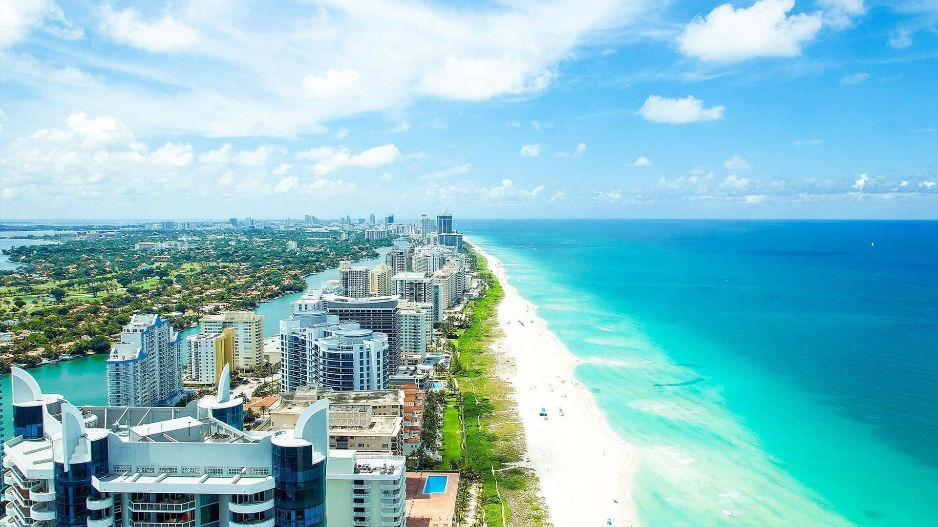 Miami Beach Otelleri Gündüz Vakti Duvar Kağıdı