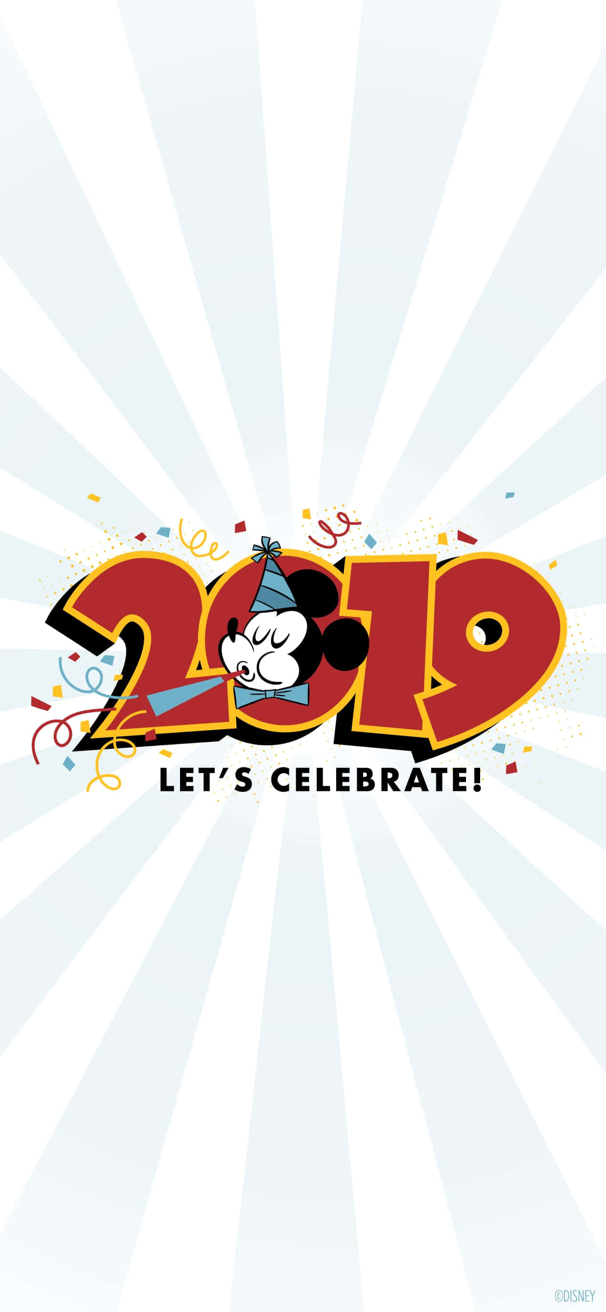 Mickey Mouse ile yeni yılı kutlayın! Duvar Kağıdı