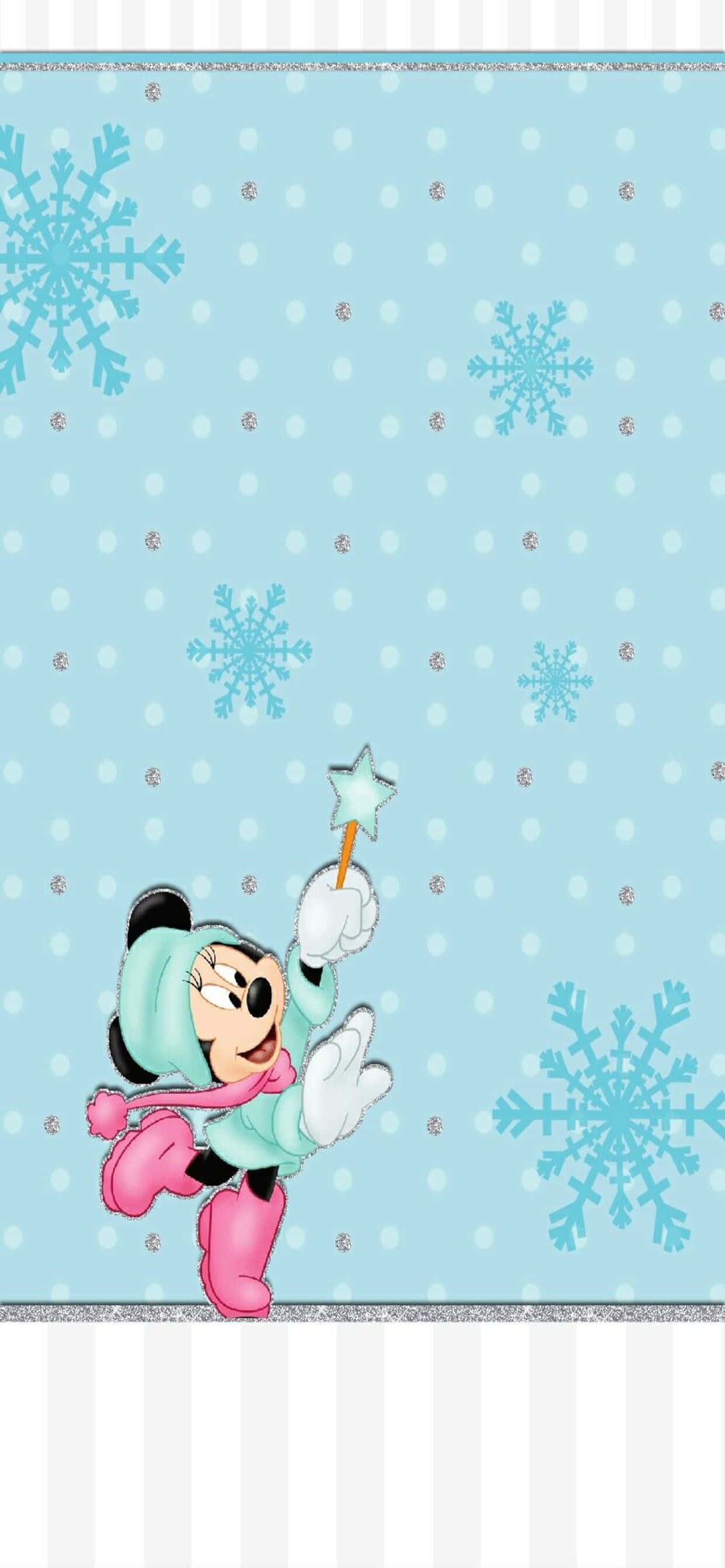 mickey mouse kar taneleri duvar kağıdı