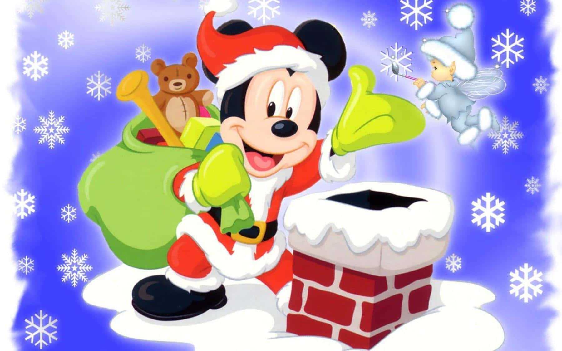 Mickey Mouse Noel duvar kağıtları Duvar Kağıdı