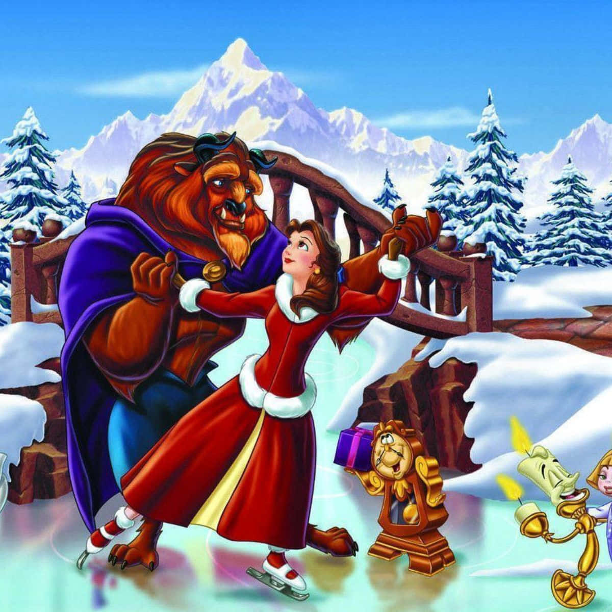 Mickey ve Minnie ile Tatil Hazırlıkları Duvar Kağıdı