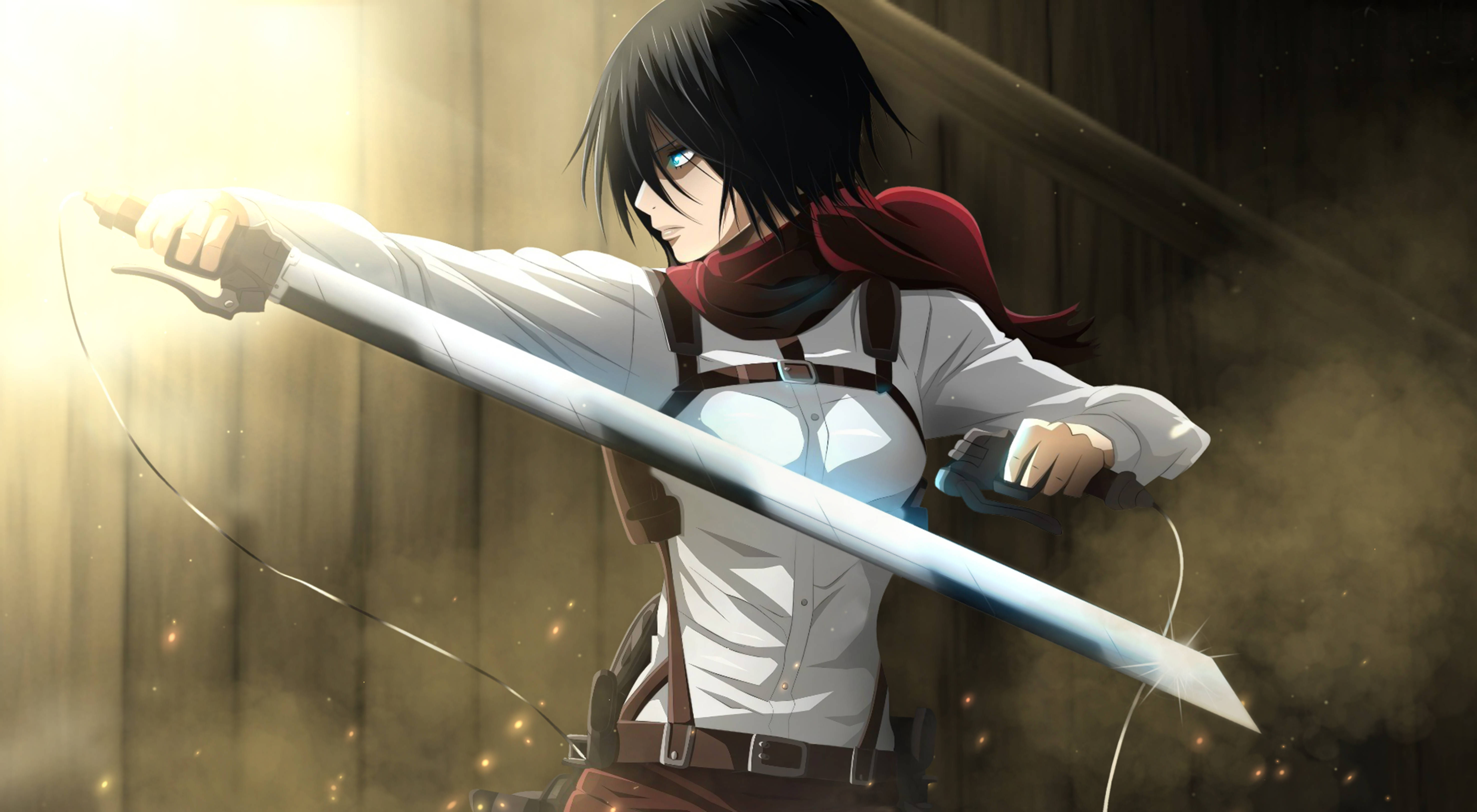 Mikasa Ackerman Attack On Titan 4K Duvar Kağıdı