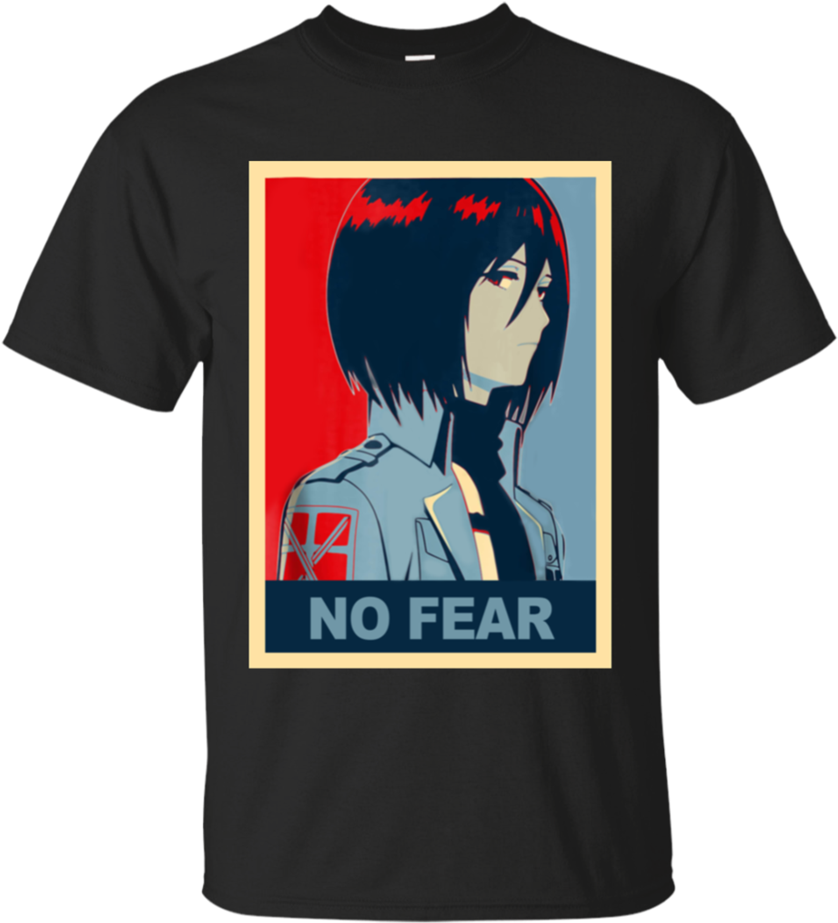 Mikasa Ackerman No Fear Tshirt Tasarımı Duvar Kağıdı