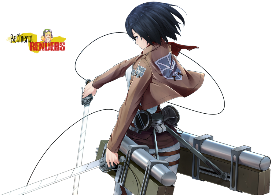 Mikasa Ackerman Savaşa Hazır Duvar Kağıdı