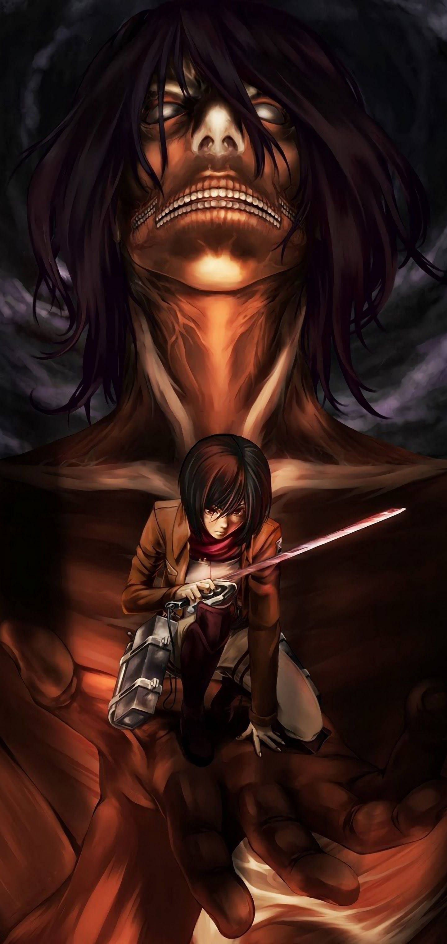 Mikasa Attack on Titan iPhone Duvar Kağıdı