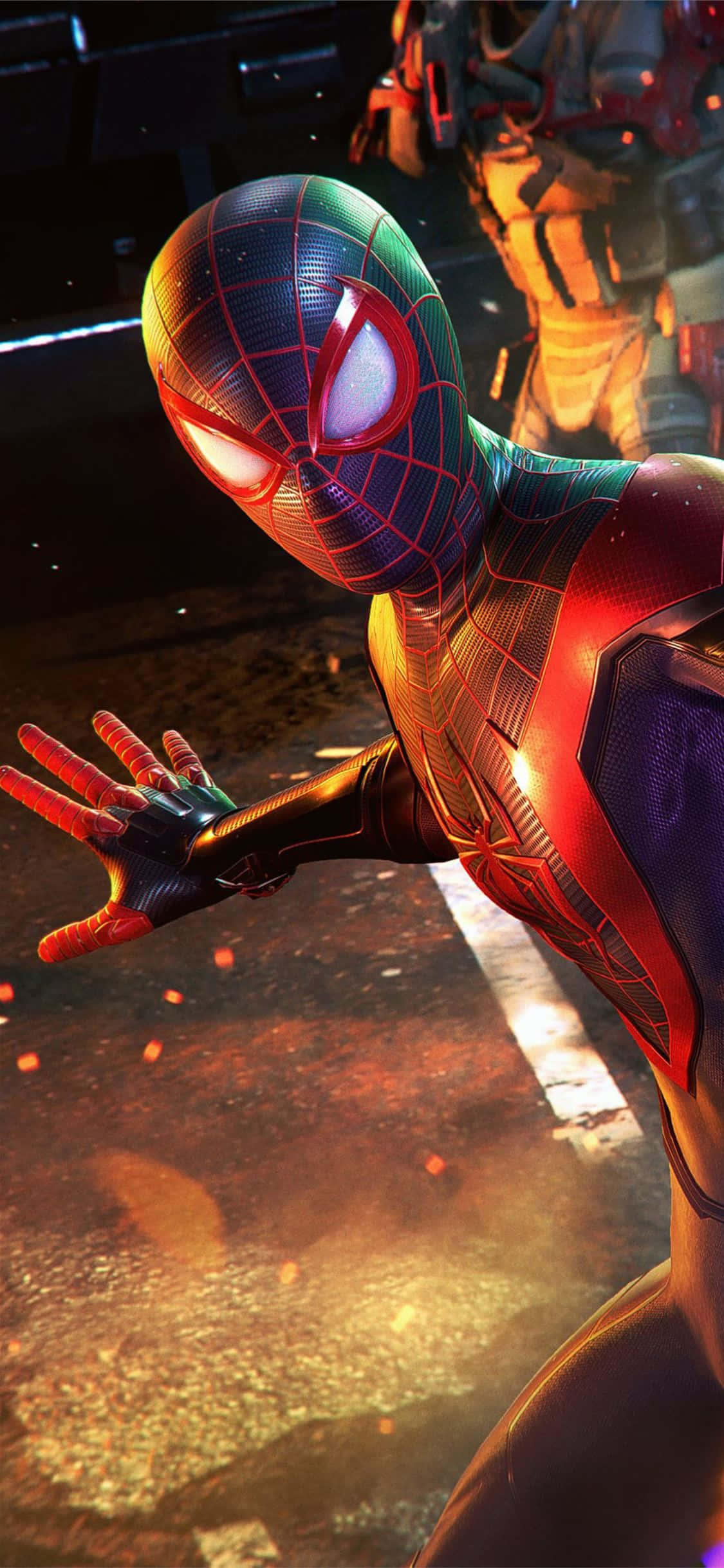 Miles Morales iPhone'unda harekete geçiyor Duvar Kağıdı