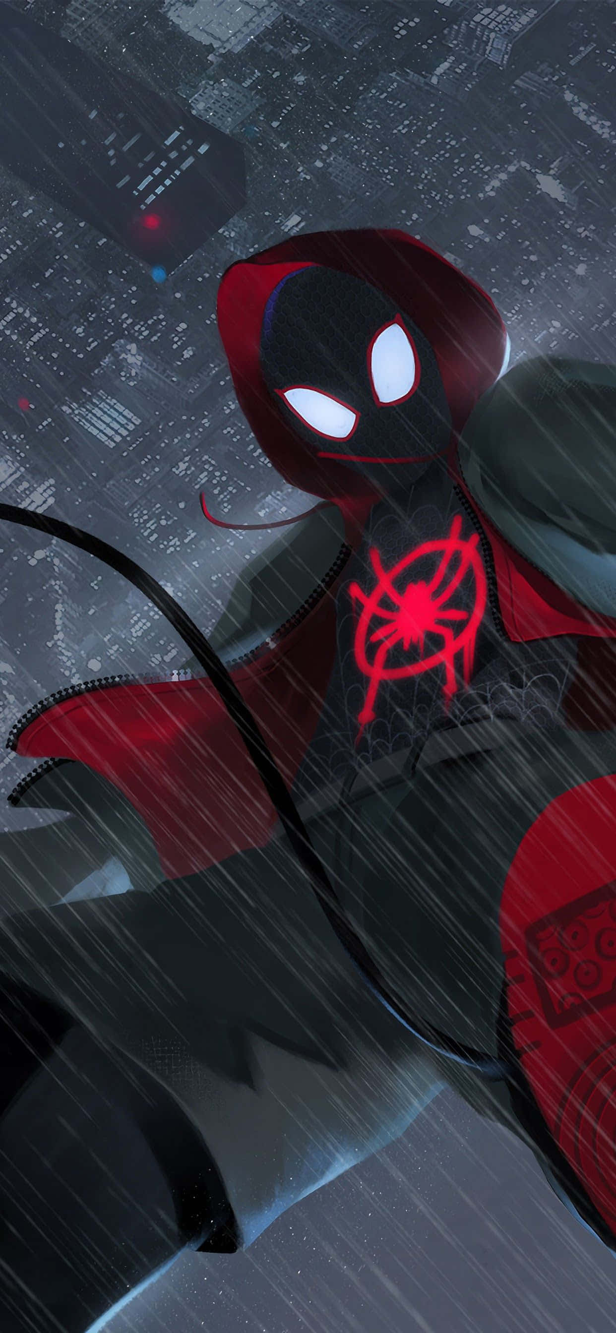 Miles Morales iPhone Düşük Açı Çekim Duvar Kağıdı