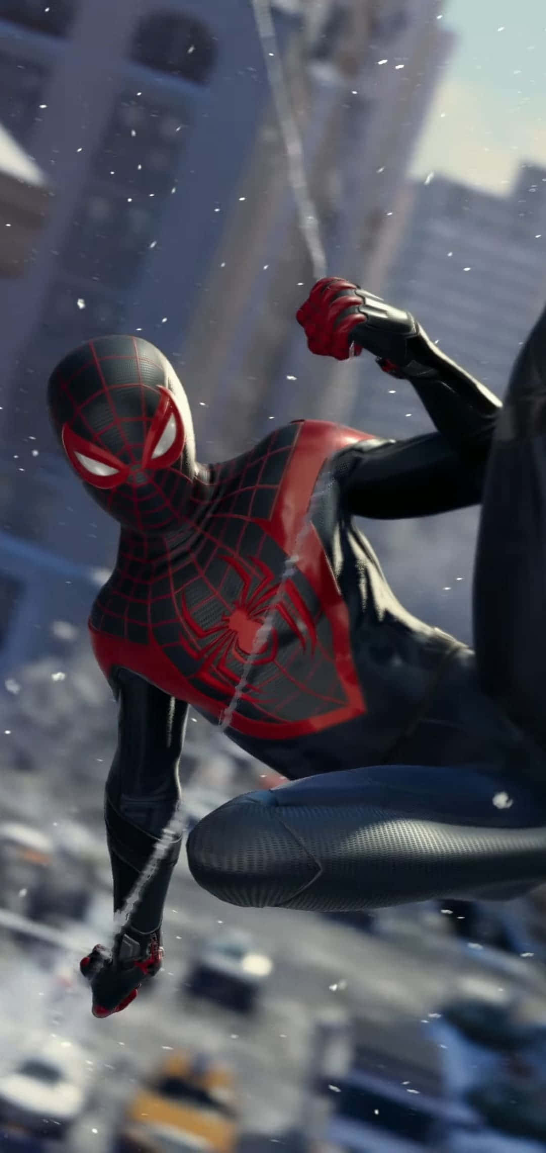 Miles Morales yeni iPhone'u ile bağlantıda kalıyor Duvar Kağıdı