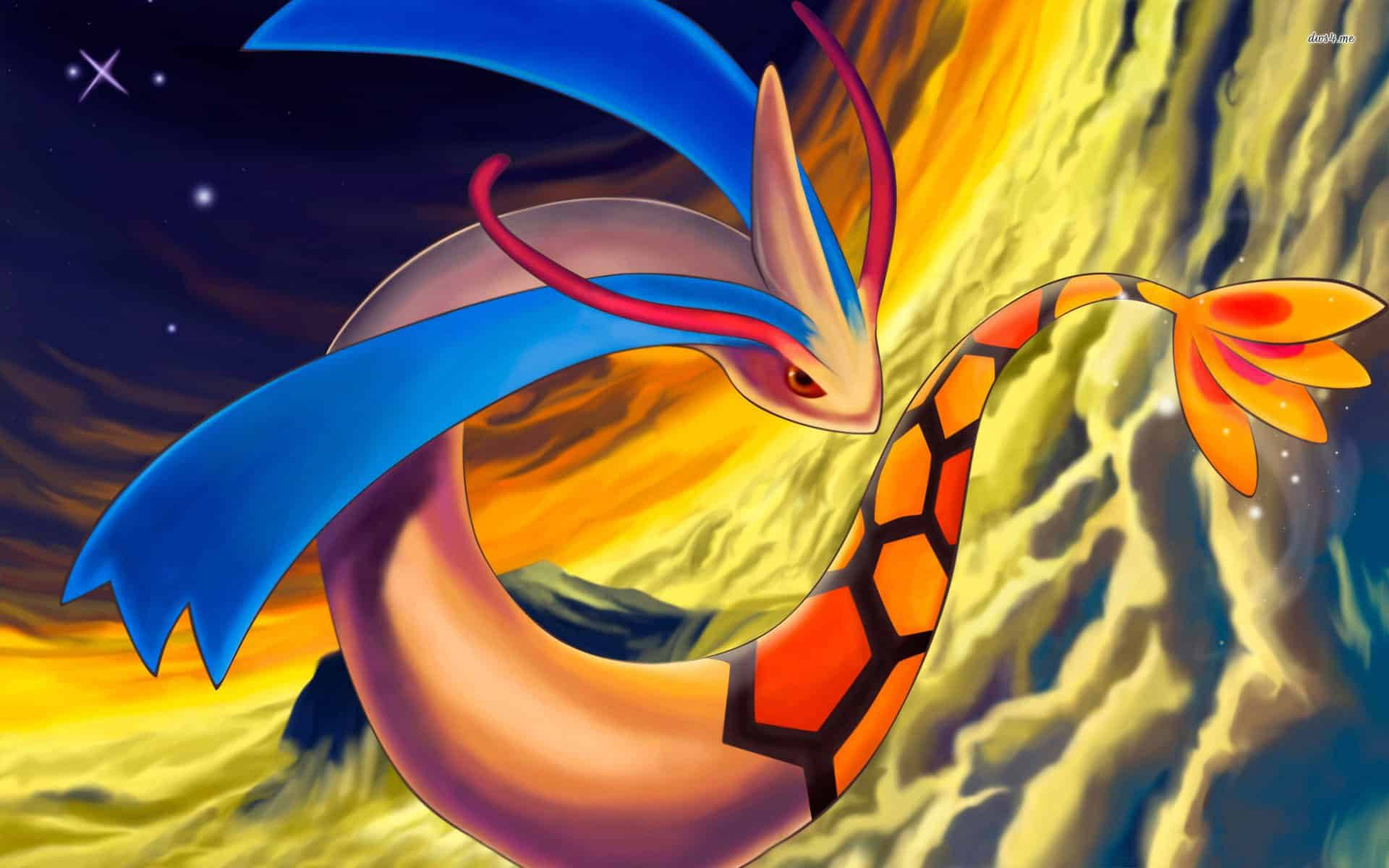 Milotic Bulutların Üzerinde Duvar Kağıdı