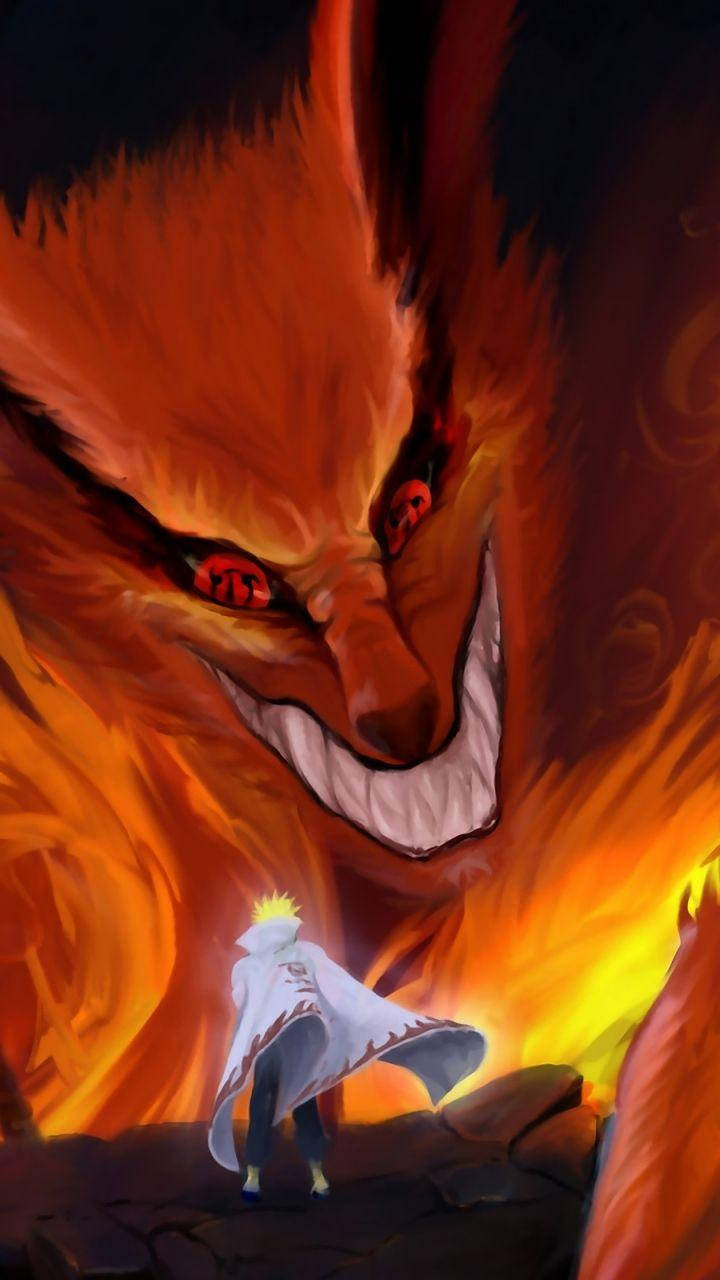 Minato ve Kurama Naruto Telefon Duvar Kağıdı