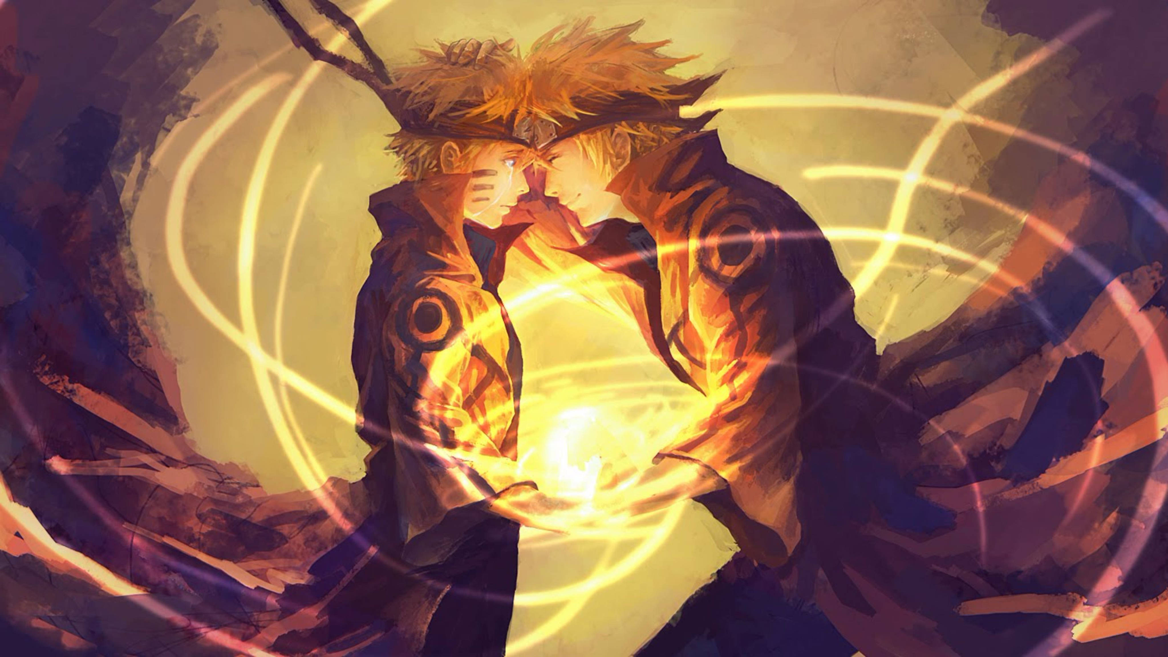 Minato ve Naruto 4K Duvar Kağıdı