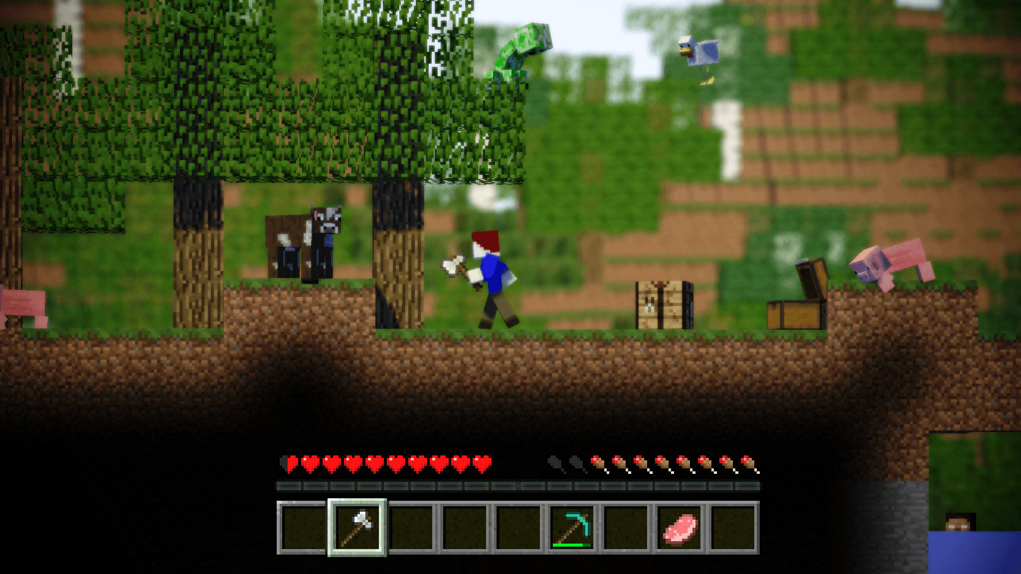 Minecraft 3D Aksiyon Macerası Duvar Kağıdı
