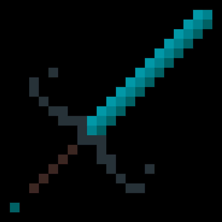 Minecraft Elmas Kılıç Grafiği Duvar Kağıdı